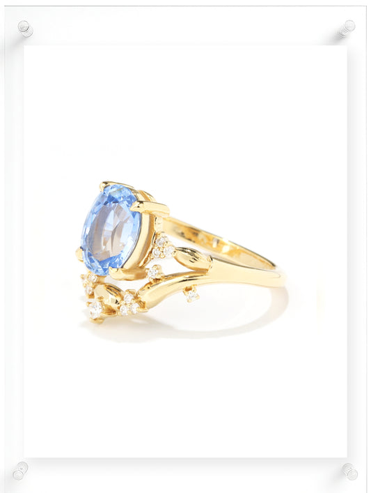 Golden Hill Blue Sapphire Ring