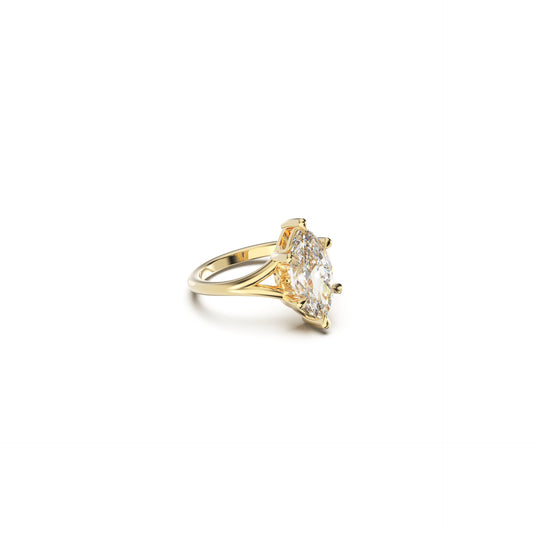 YNB Marquise Diamond & Moissanite Ring