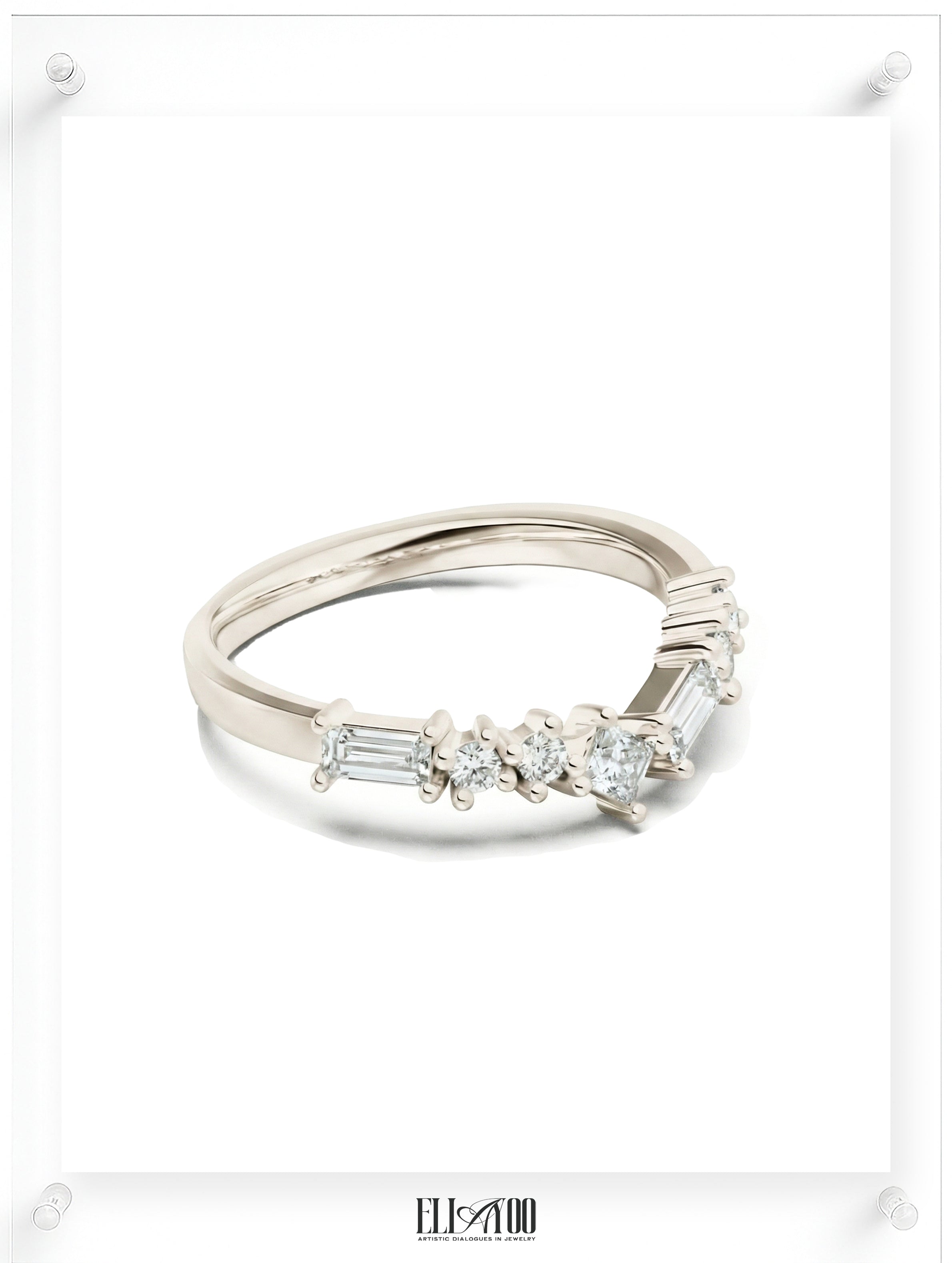 Poem Diamond Stackable Ring