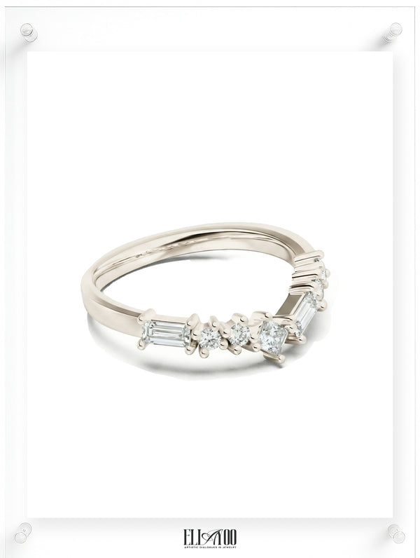 Poem Diamond Stackable Ring