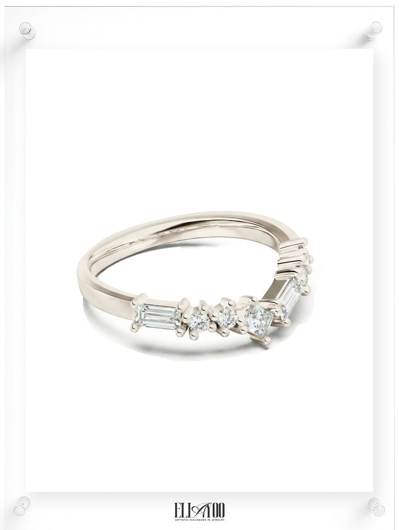 Poem Diamond Stackable Ring