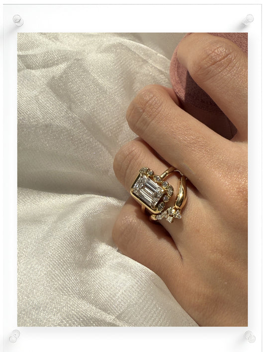 Just Us Emerald Cut Diamond Ring