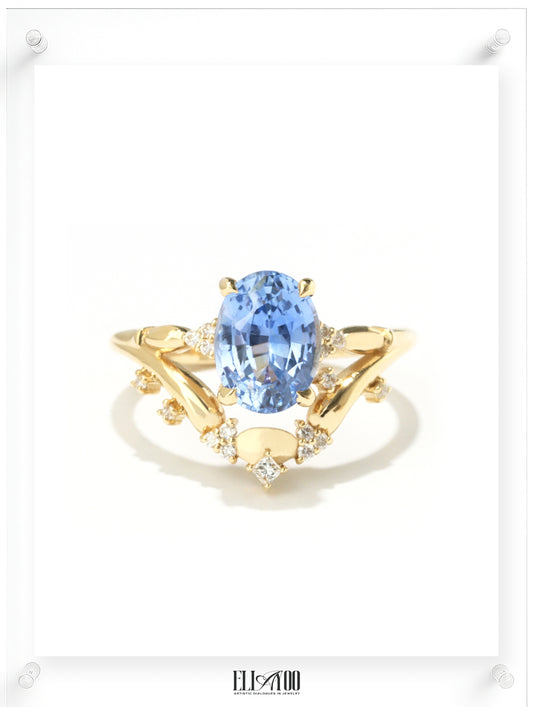Golden Hill Blue Sapphire Ring