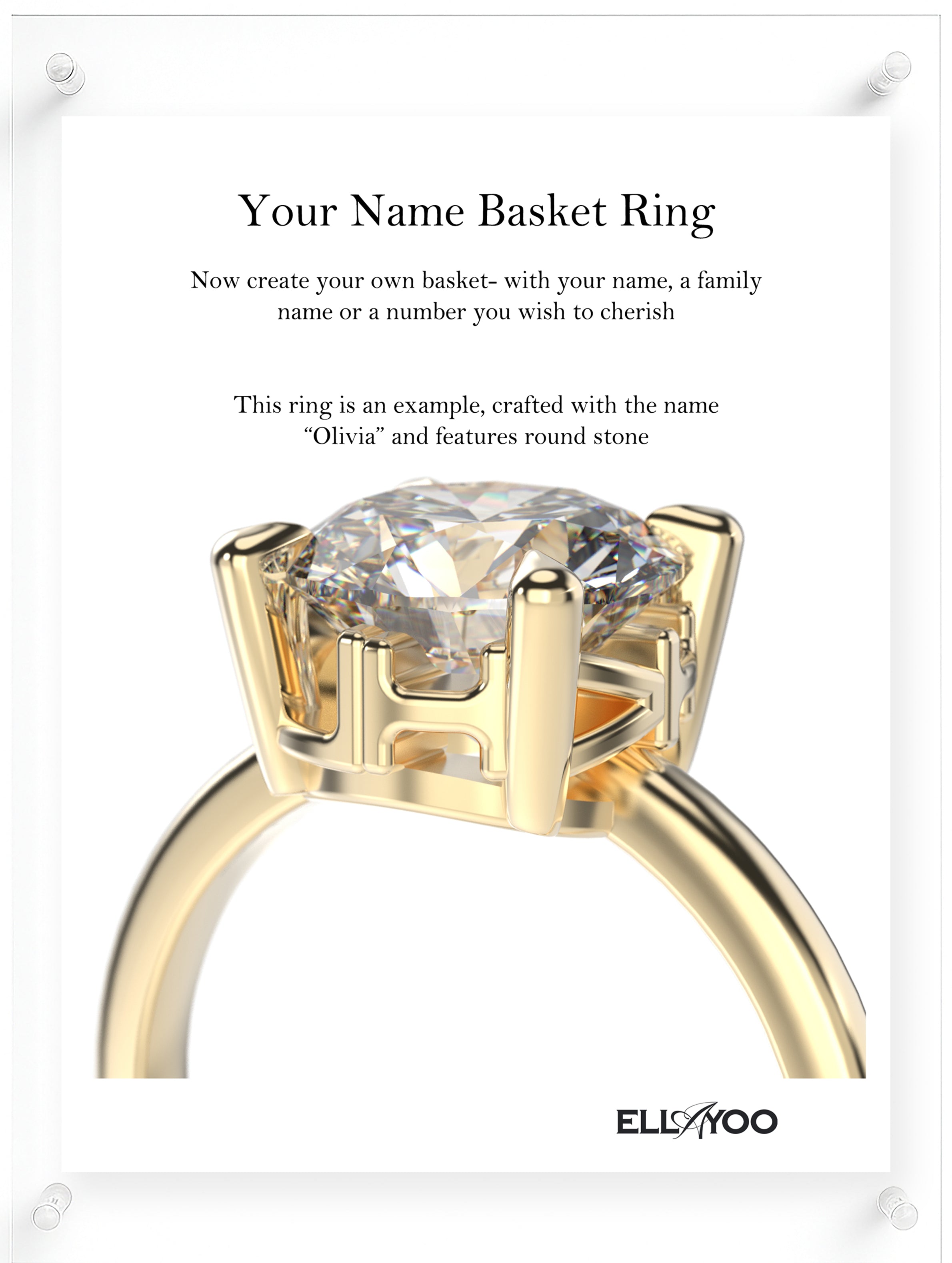 YNB Round Diamond & Moissanite Ring