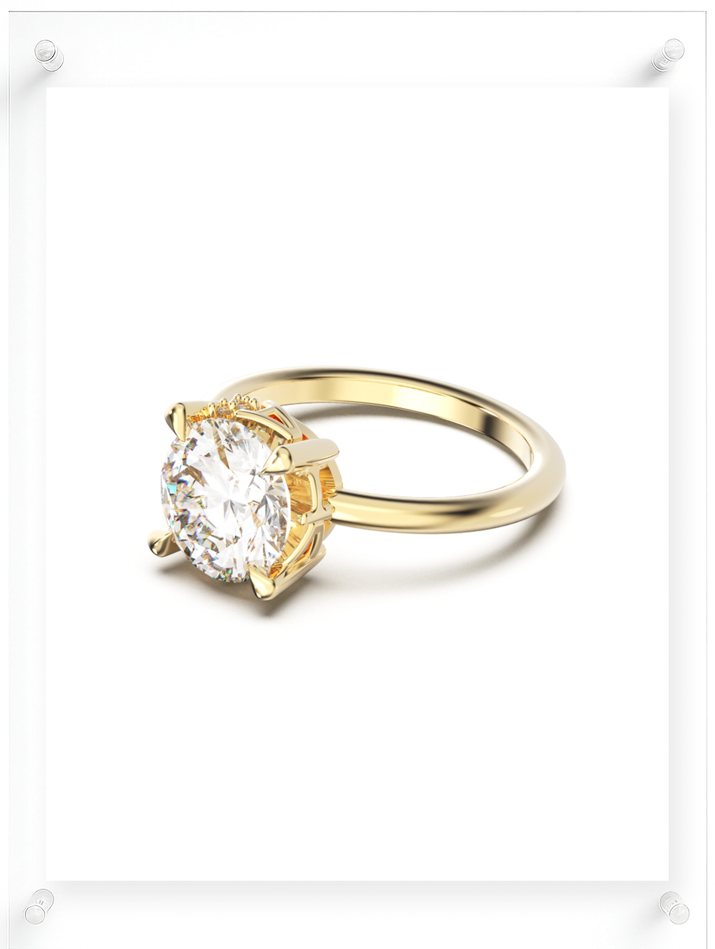 YNB Round Diamond & Moissanite Ring