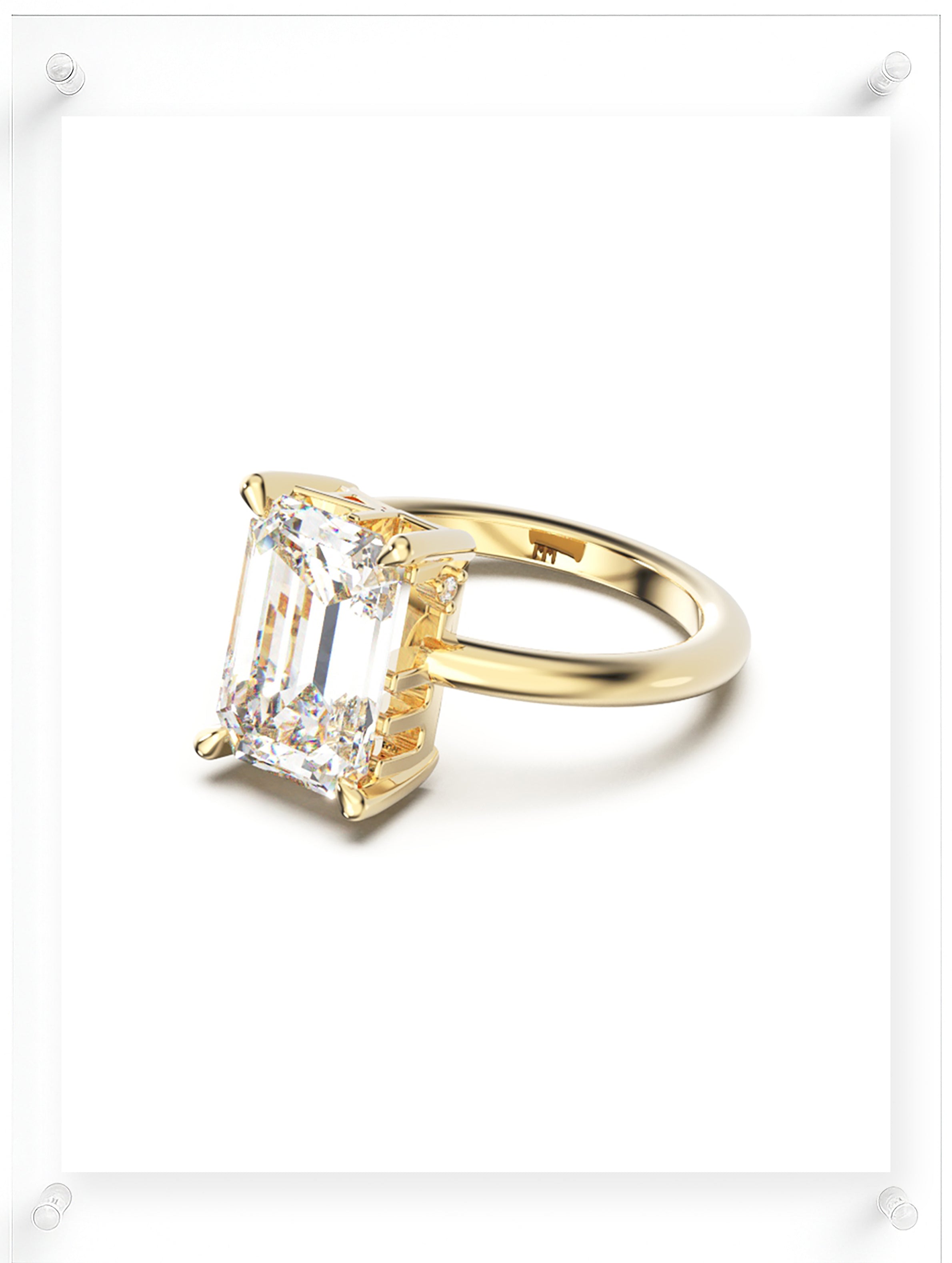 YNB Radiant Diamond & Moissanite Ring