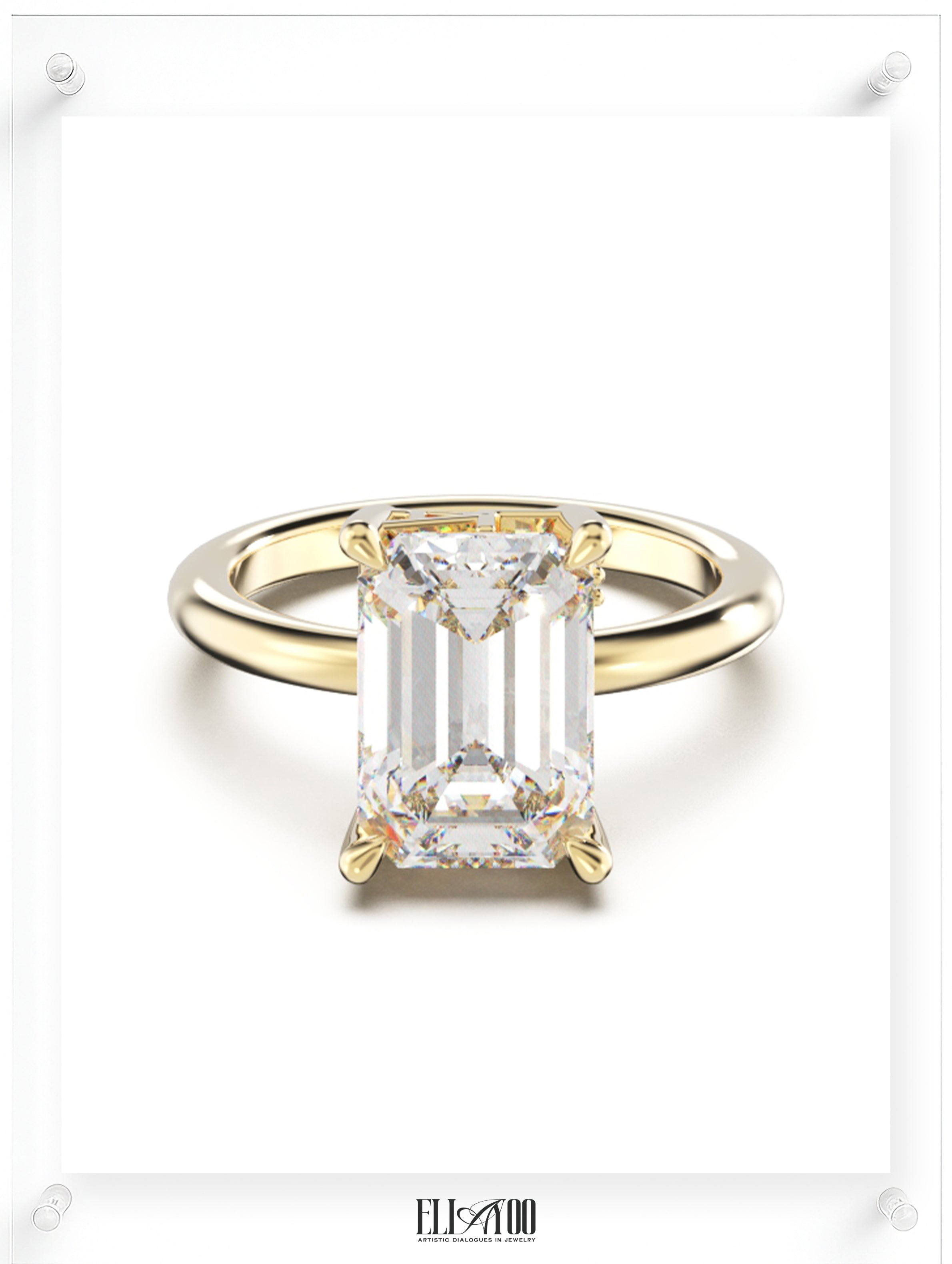 YNB Radiant Diamond & Moissanite Ring