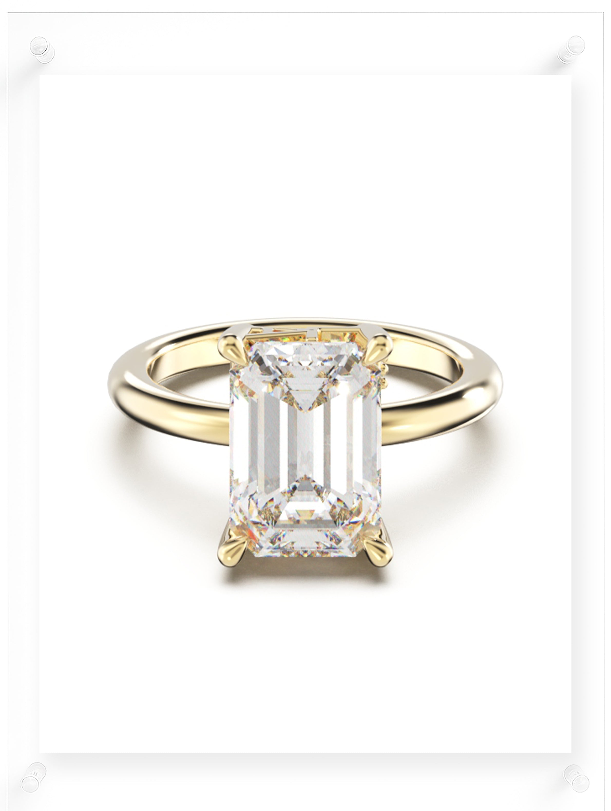 YNB Emerald Diamond & Moissanite Ring