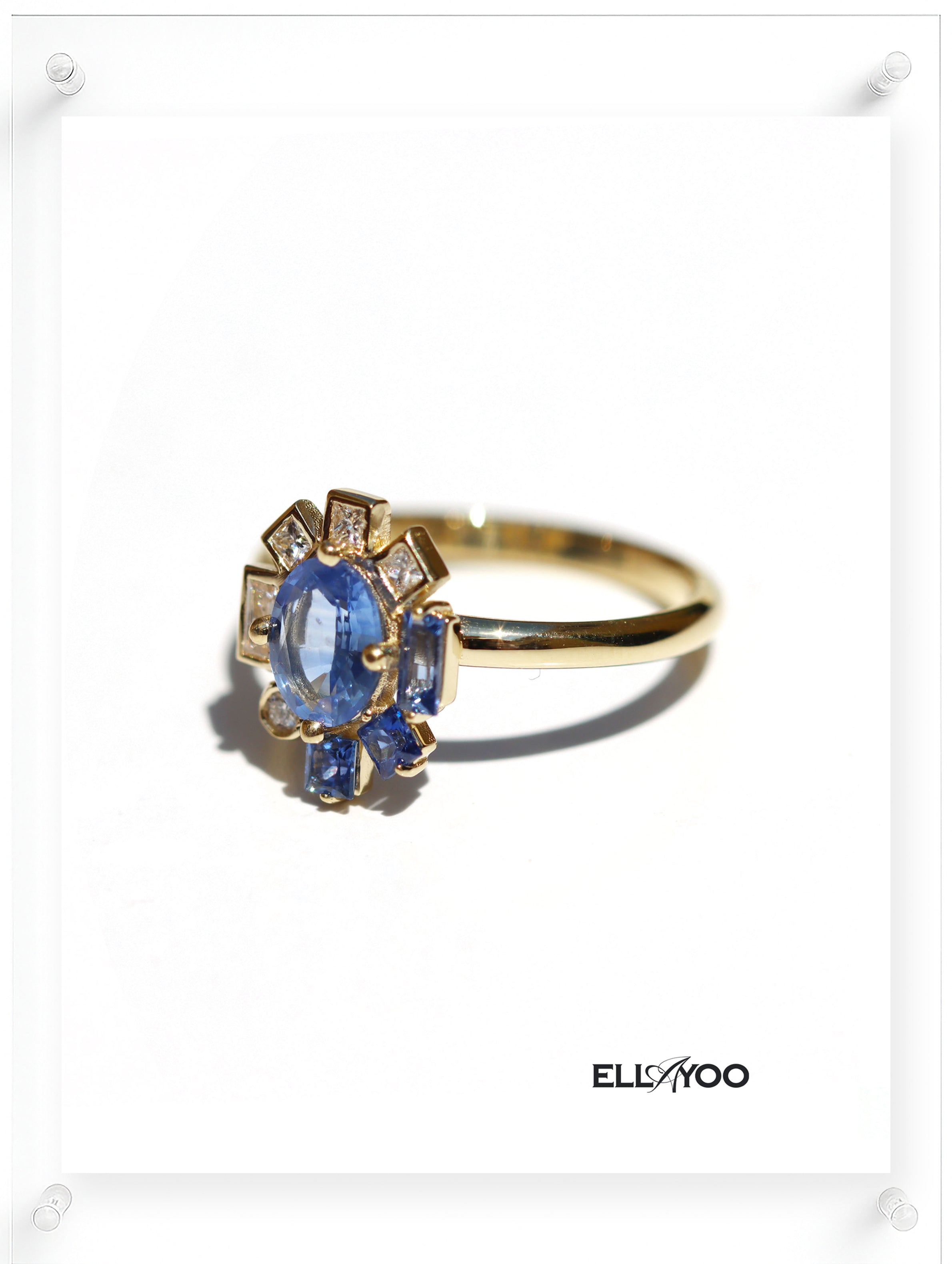 Bauhaus Fleur Sapphire Ring