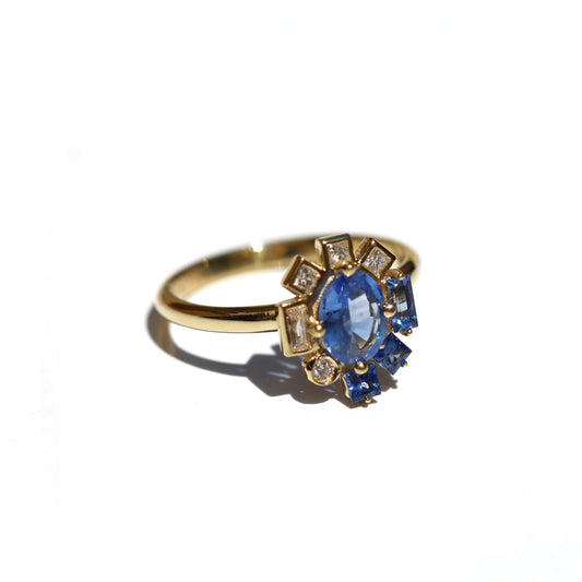 Bauhaus Fleur Sapphire Ring