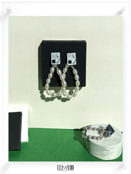 Ella Yoo x Shu Wang - Better Together Pearl Earring - Sterling Silver (Single)