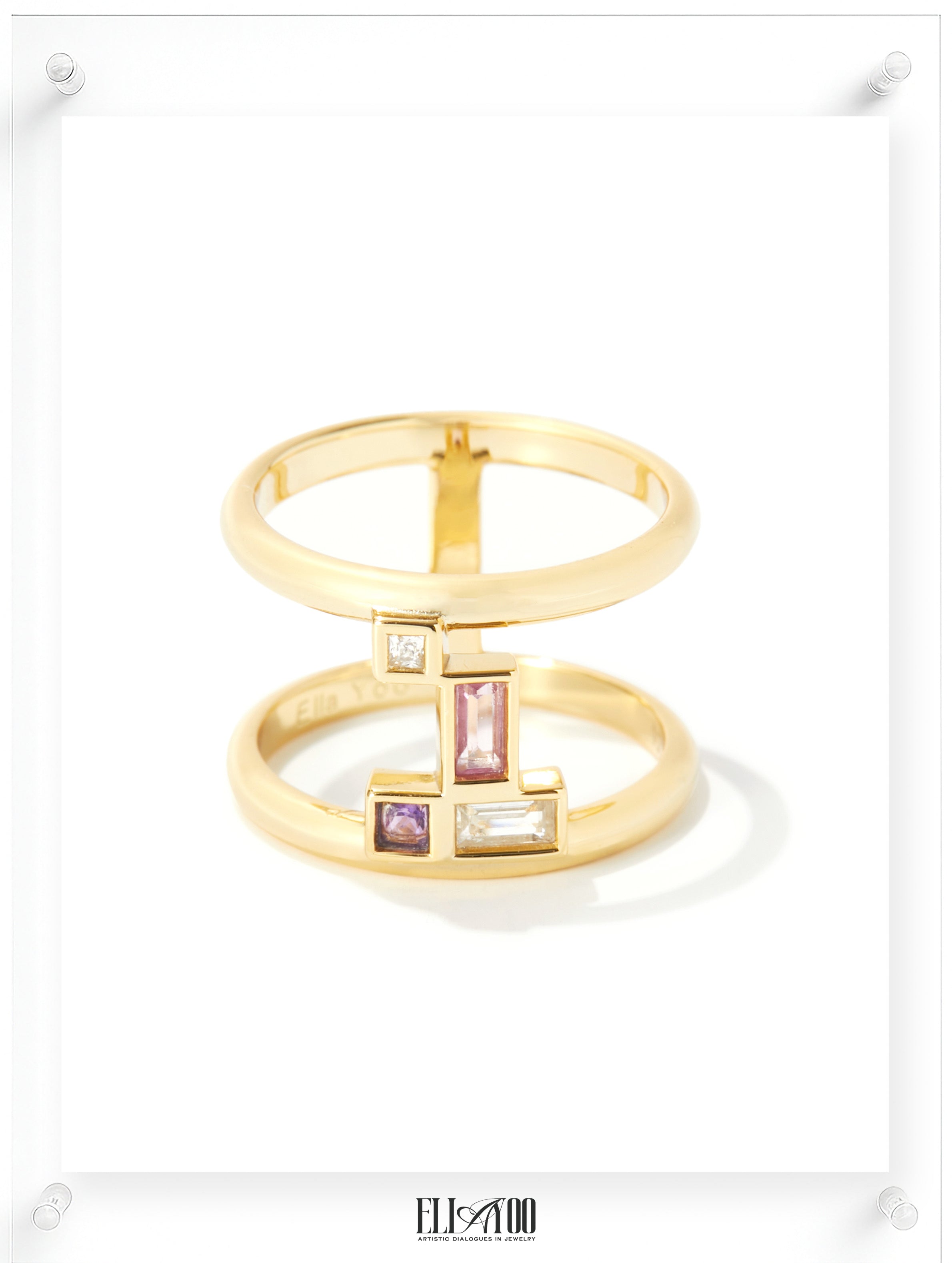 Gentle Mind Pink Sapphire Ring - 14k Plated Gold