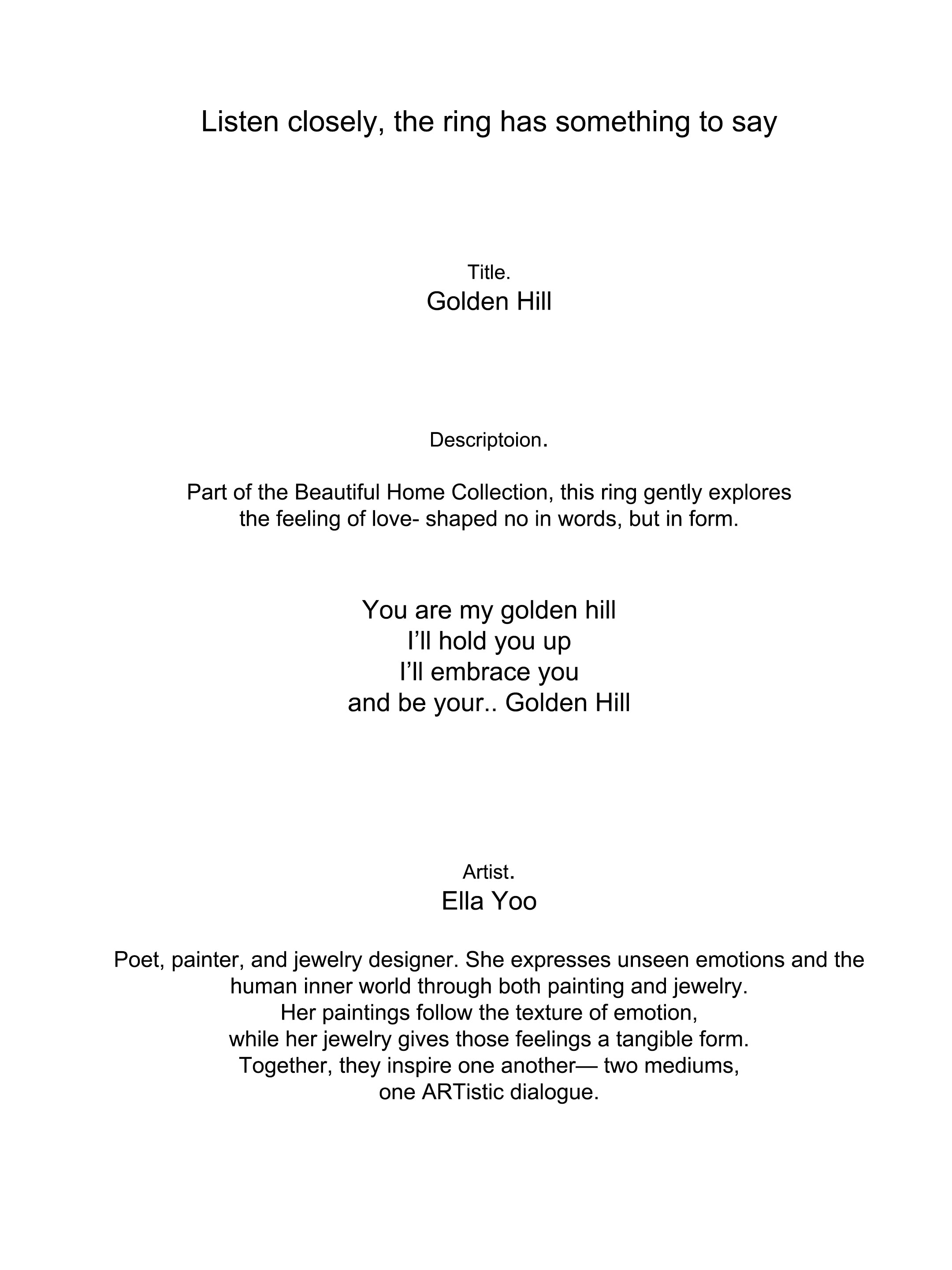 Golden Hill Blue Sapphire Ring