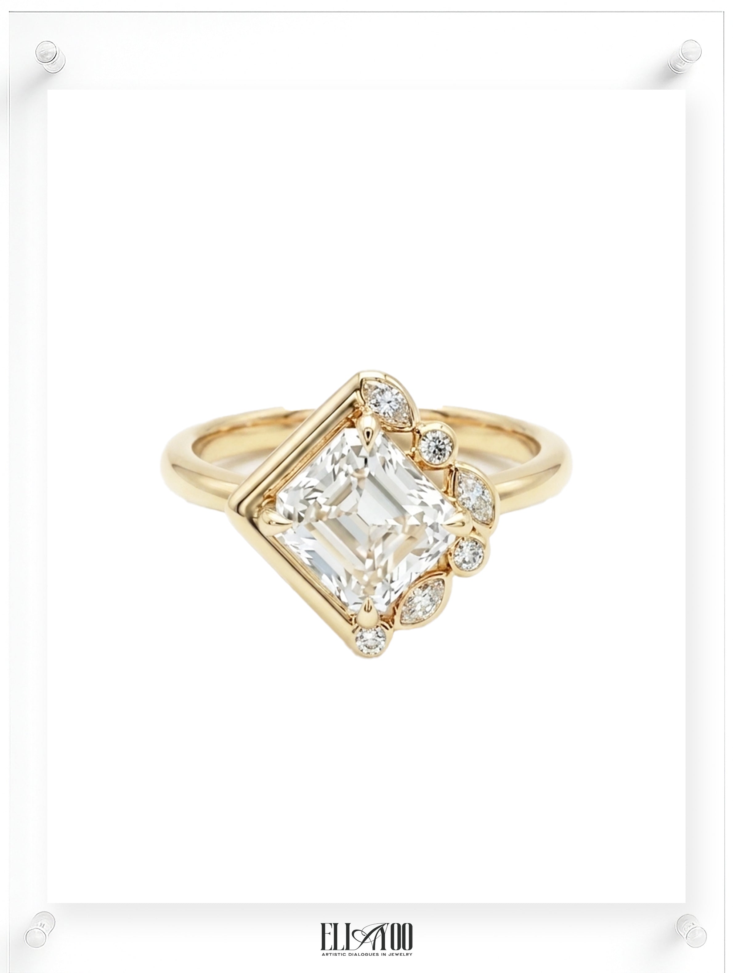 Anel de diamante e moissanita Just Us