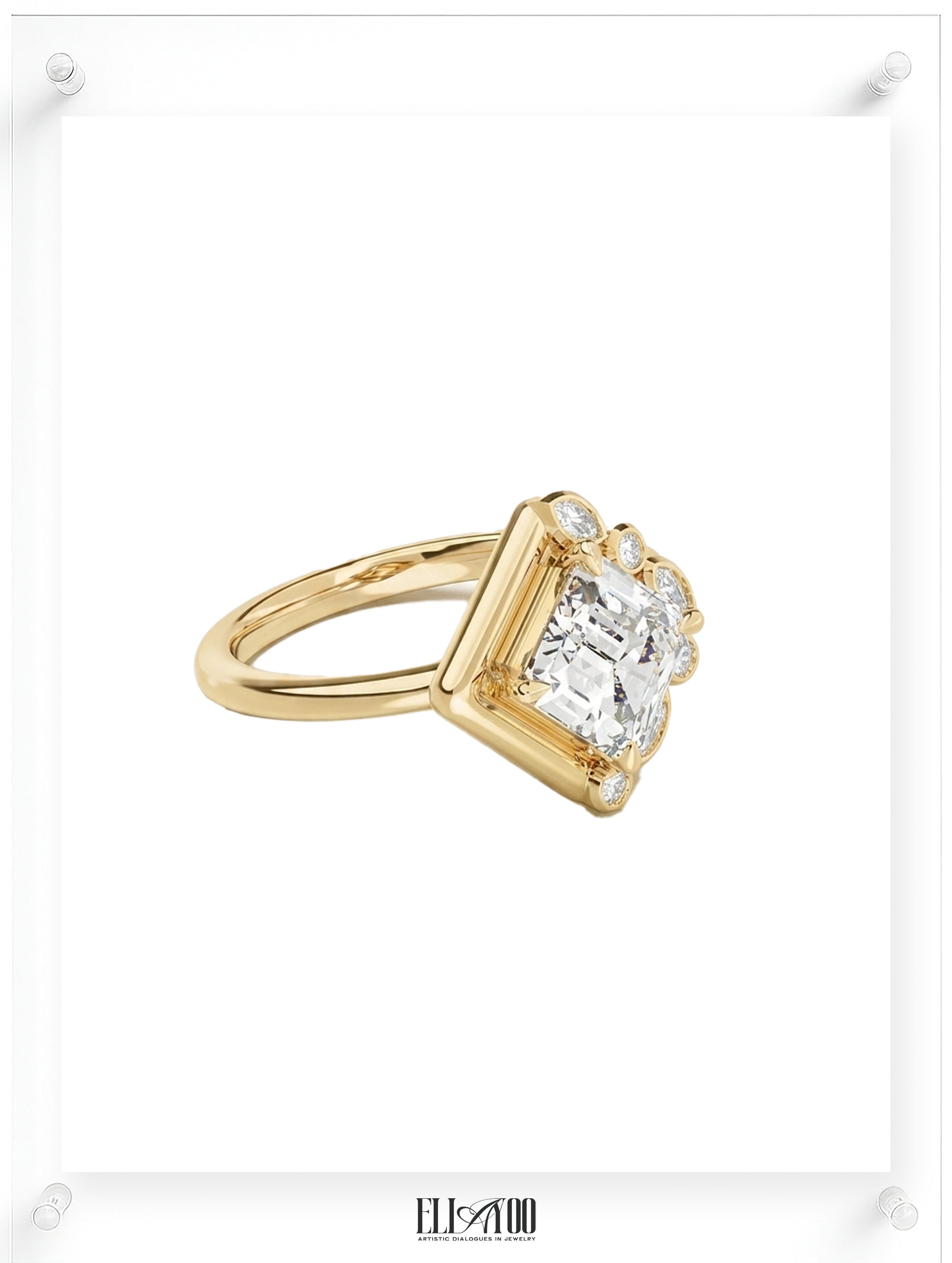 Anel de diamante e moissanita Just Us