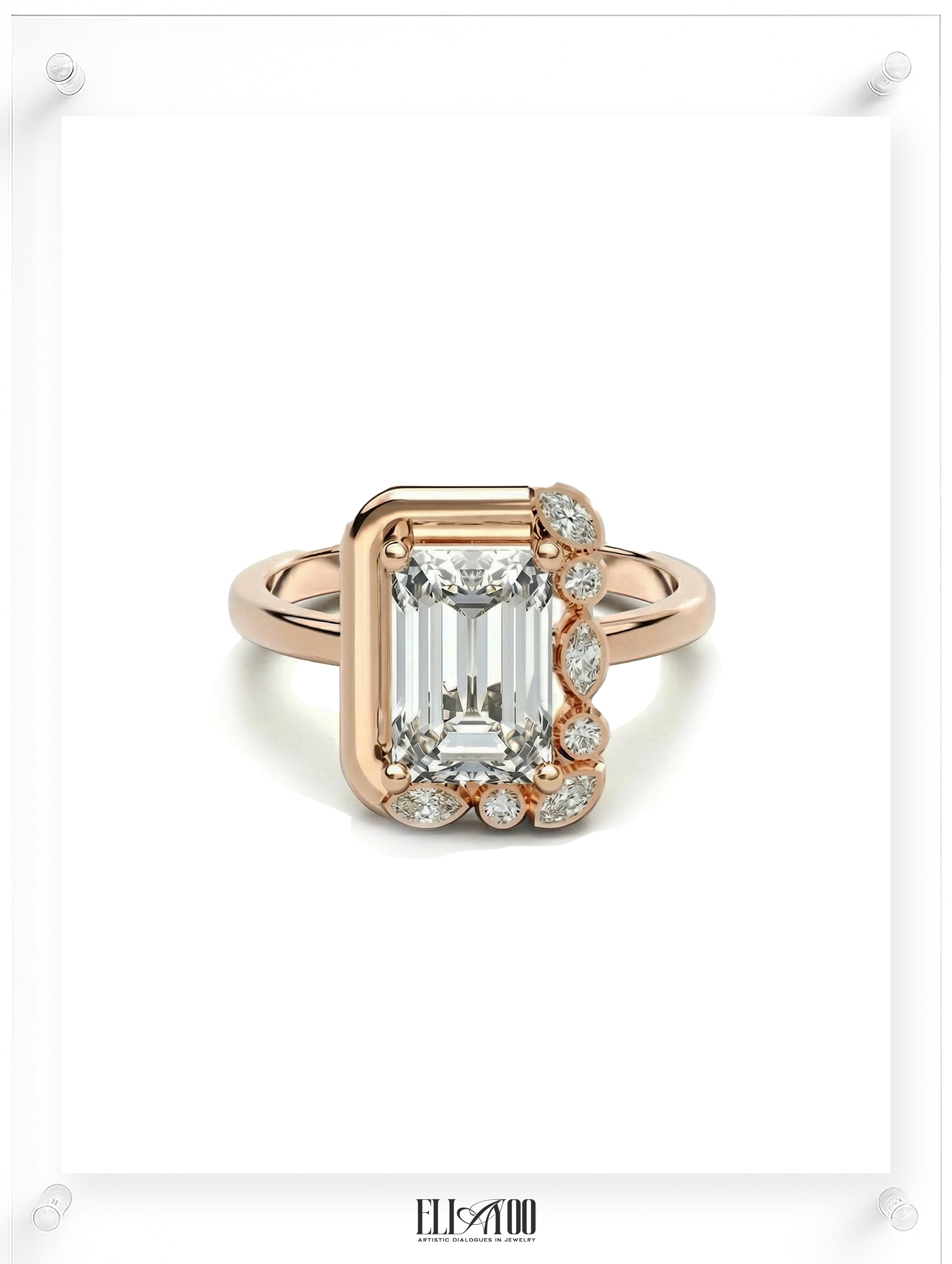 Just Us Emerald Cut Diamond Ring