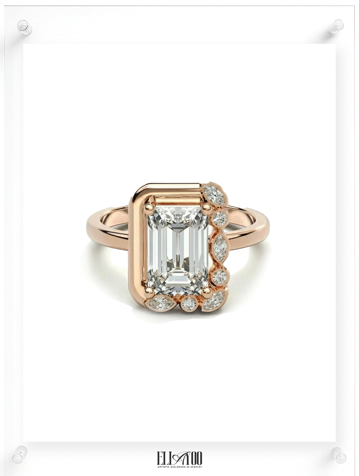 Just Us Emerald Cut Diamond Ring