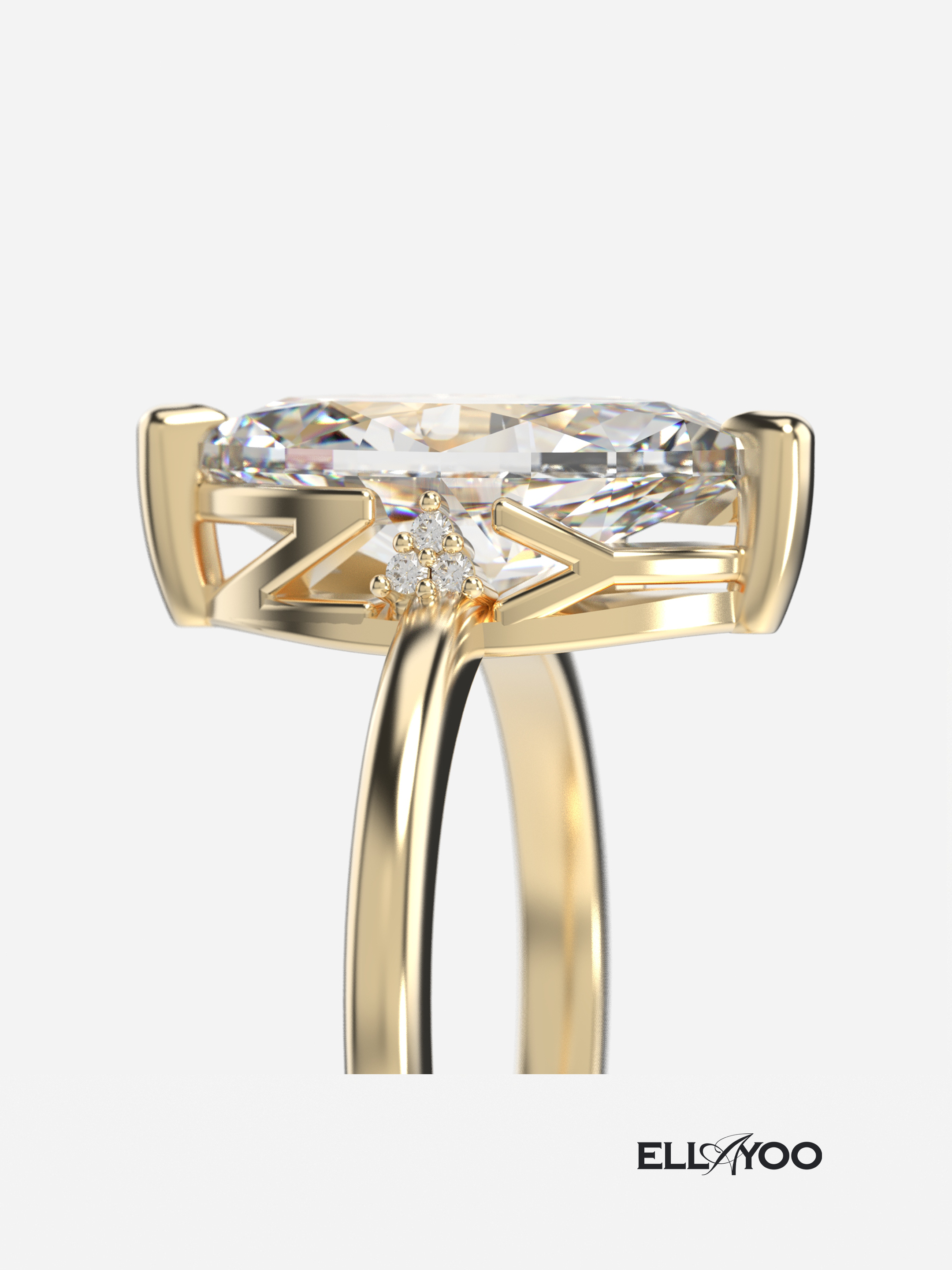 YNB Marquise Diamond & Moissanite Ring