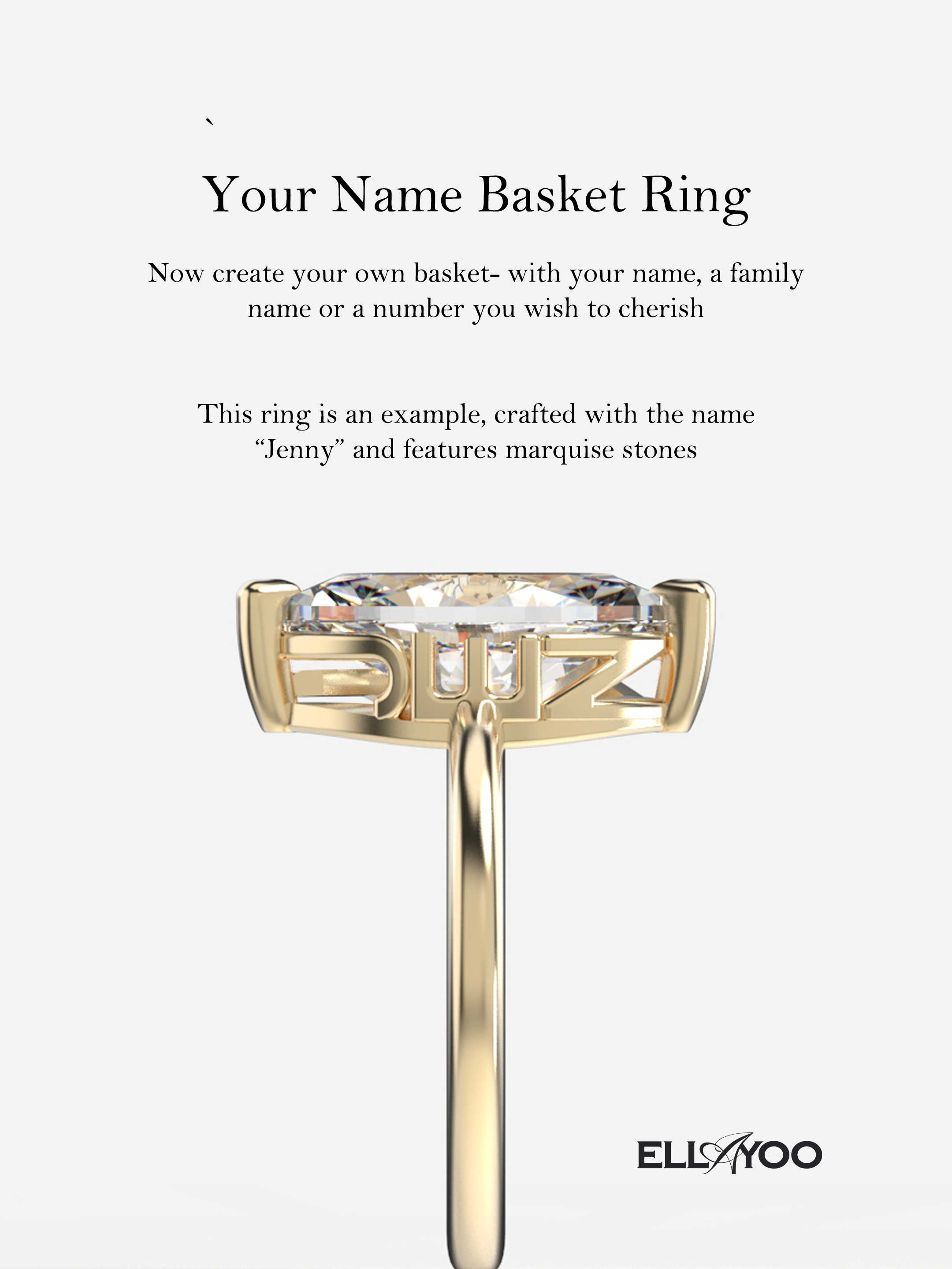 YNB Marquise Diamond & Moissanite Ring