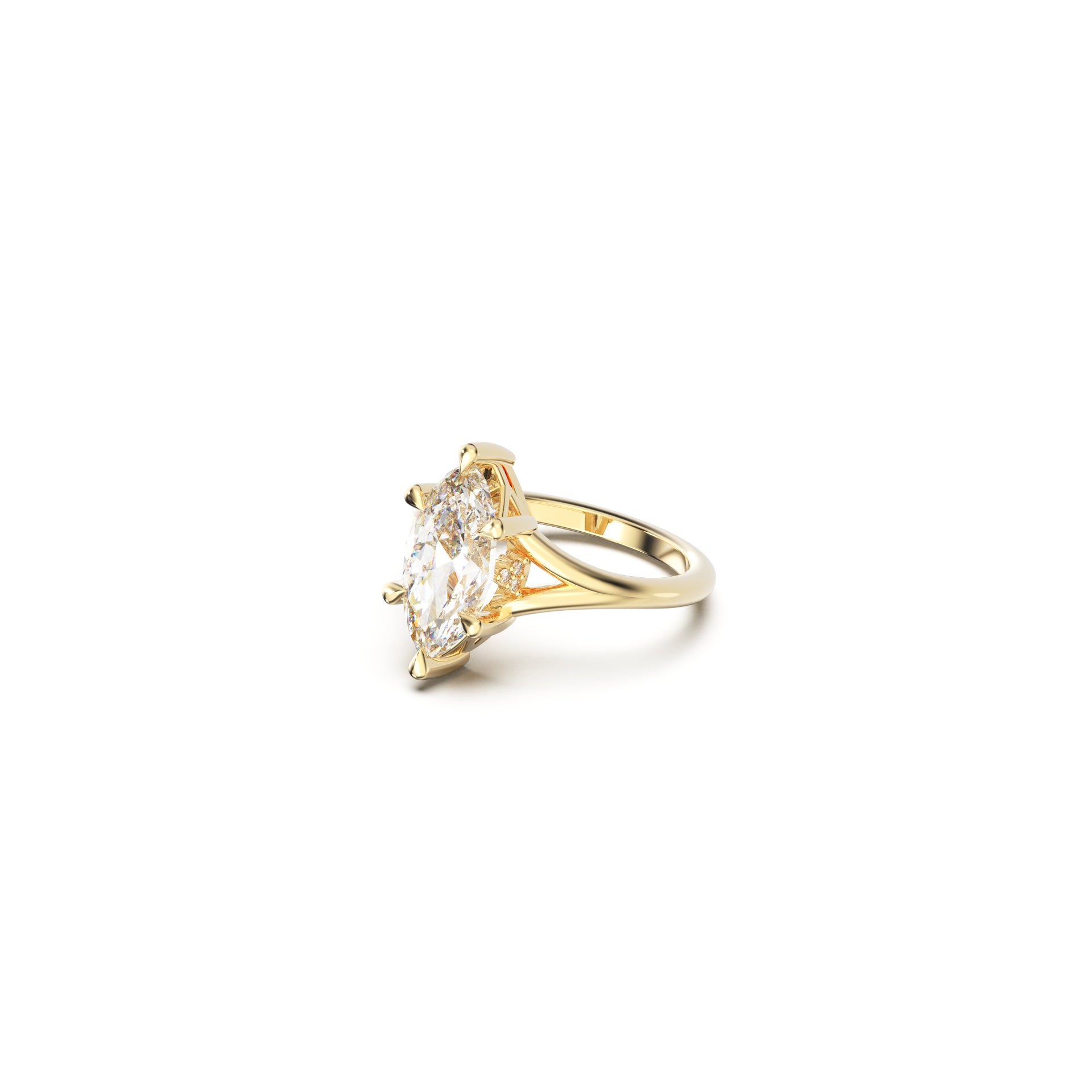 YNB Marquise Diamond & Moissanite Ring