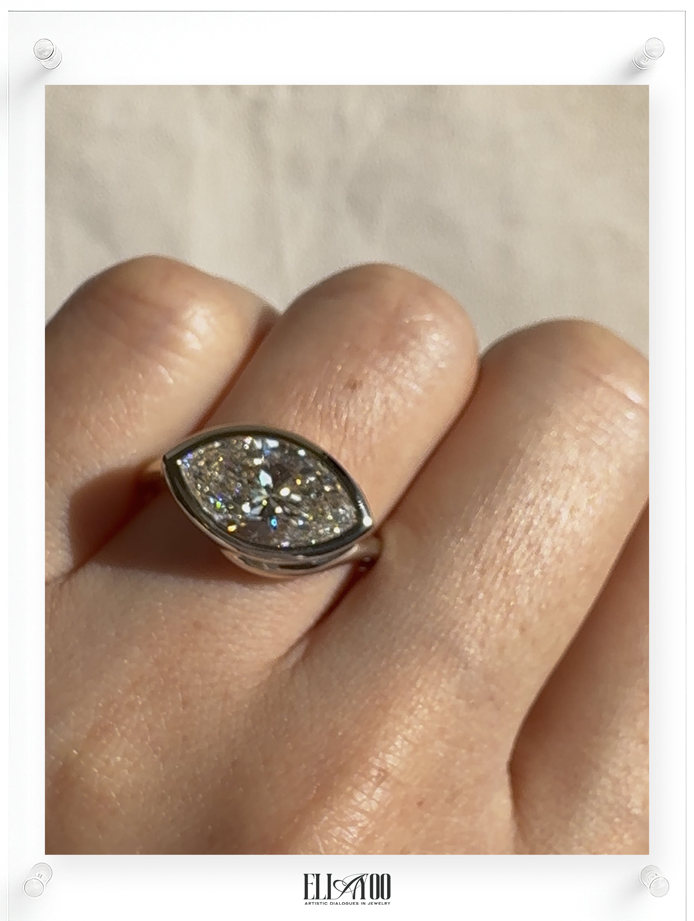 Anel de diamante e moissanita Just Us