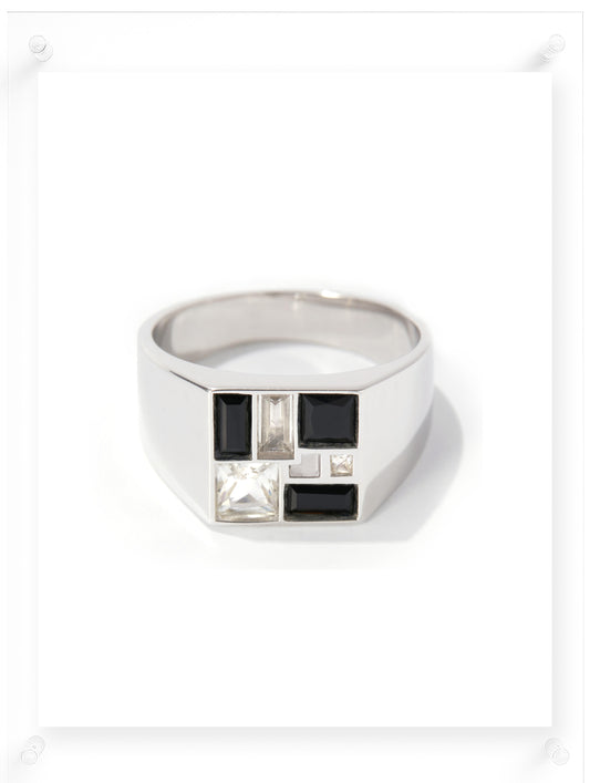 Men's Poetic Mind Black Onyx Ring - Sterling Silver