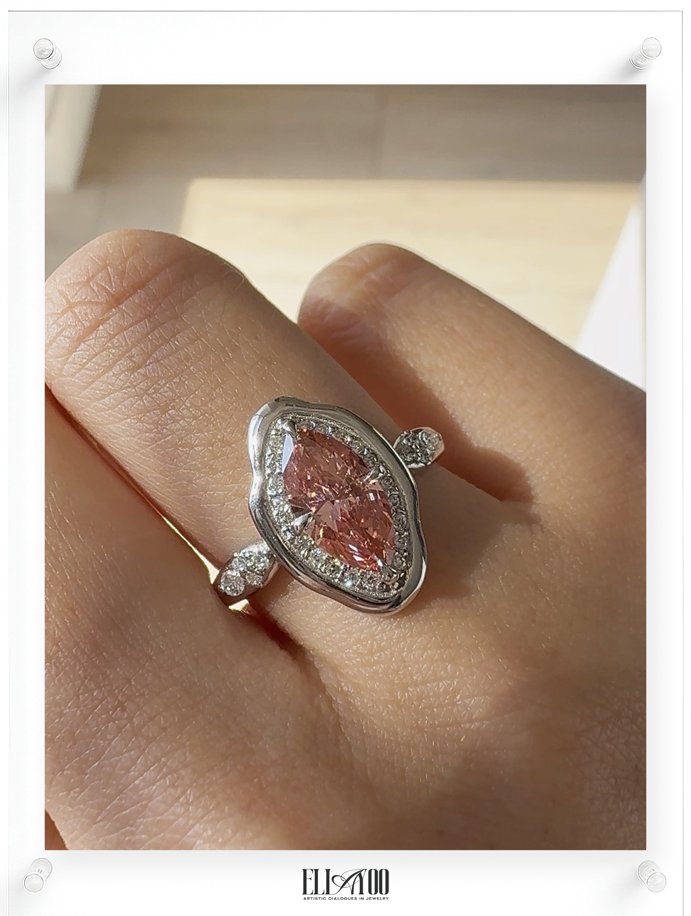 Nuage Rose Pink Diamond Ring