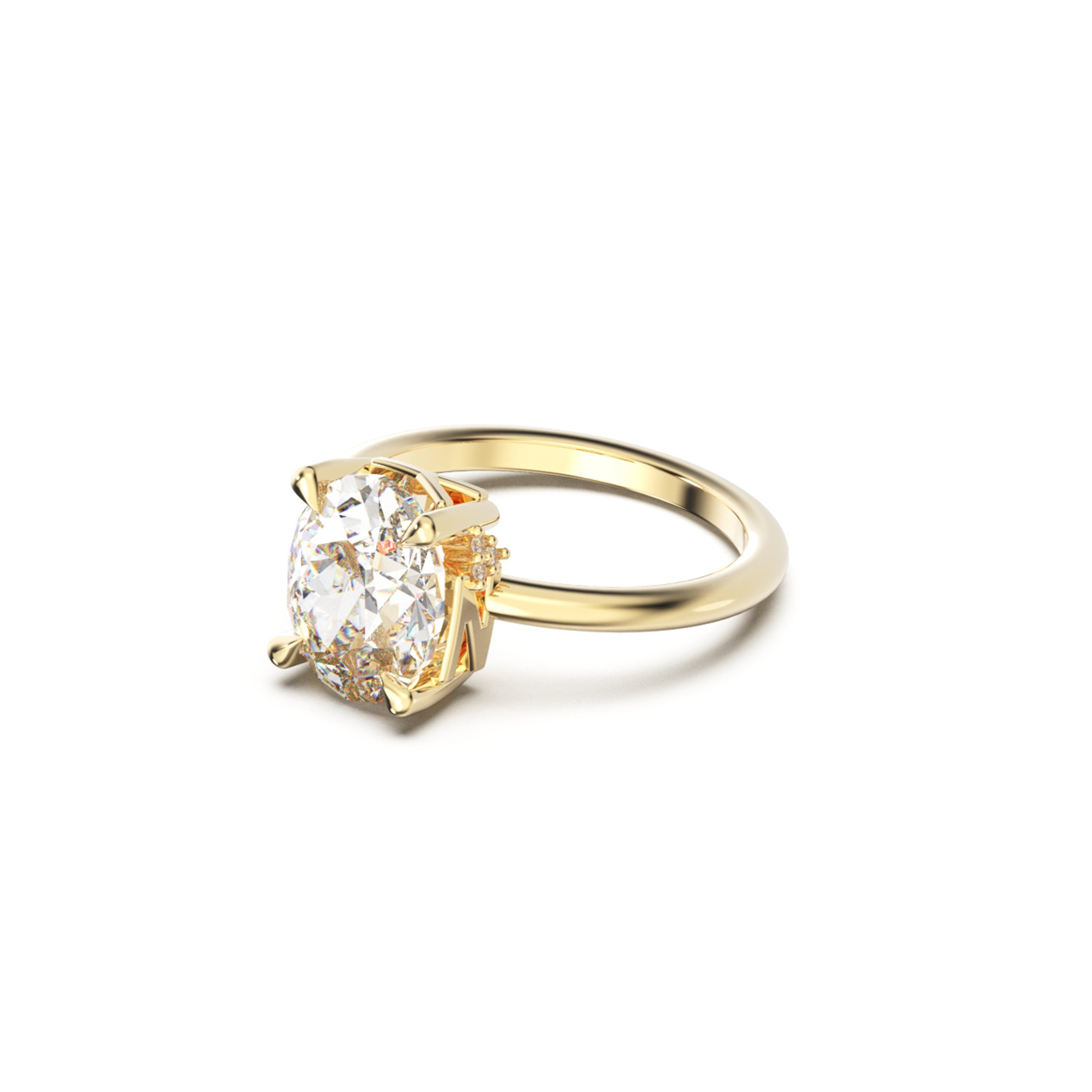 YNB Oval Diamond & Moissanite Ring