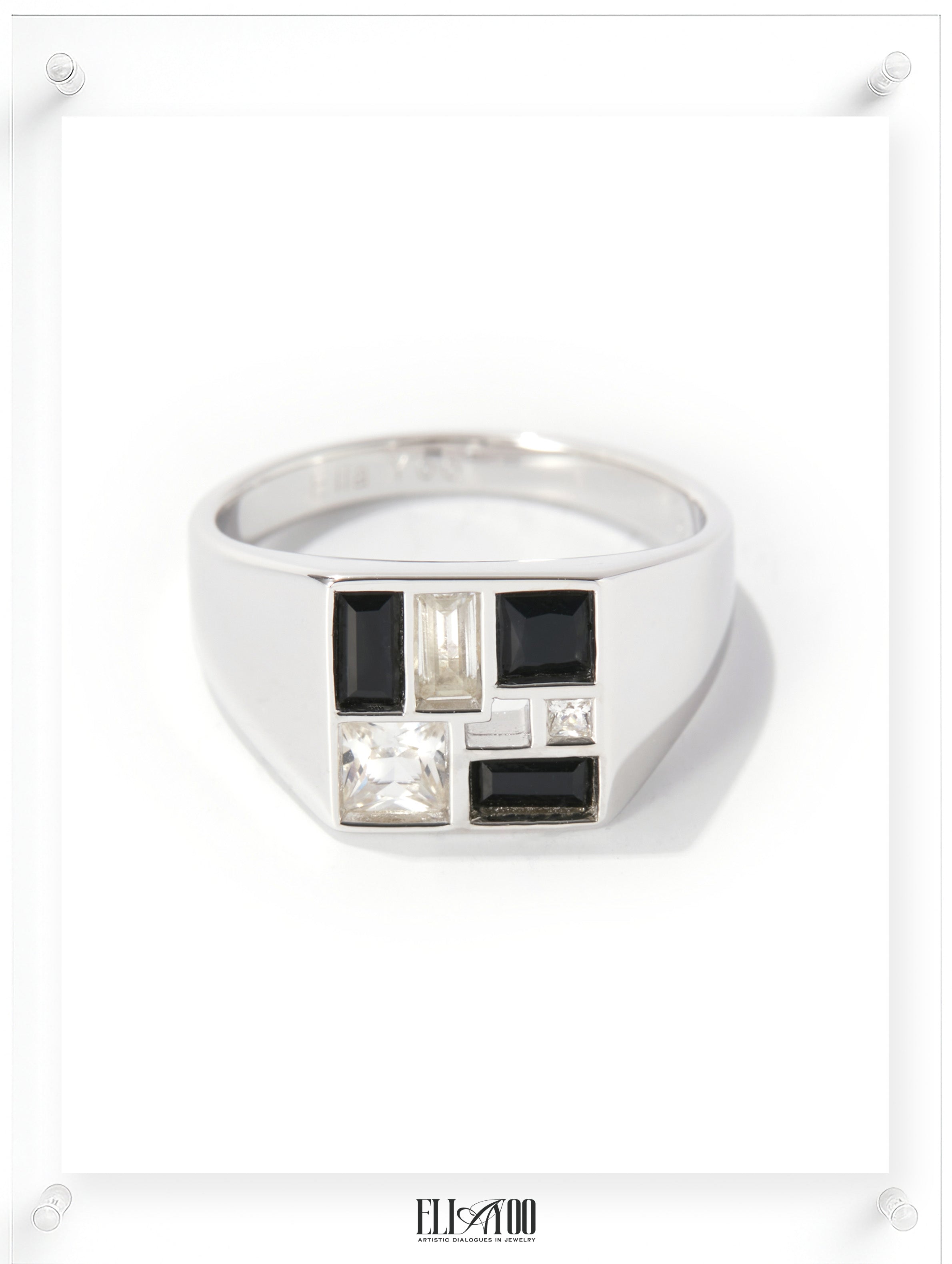 Men's Poetic Mind Black Onyx Solid Gold Ring