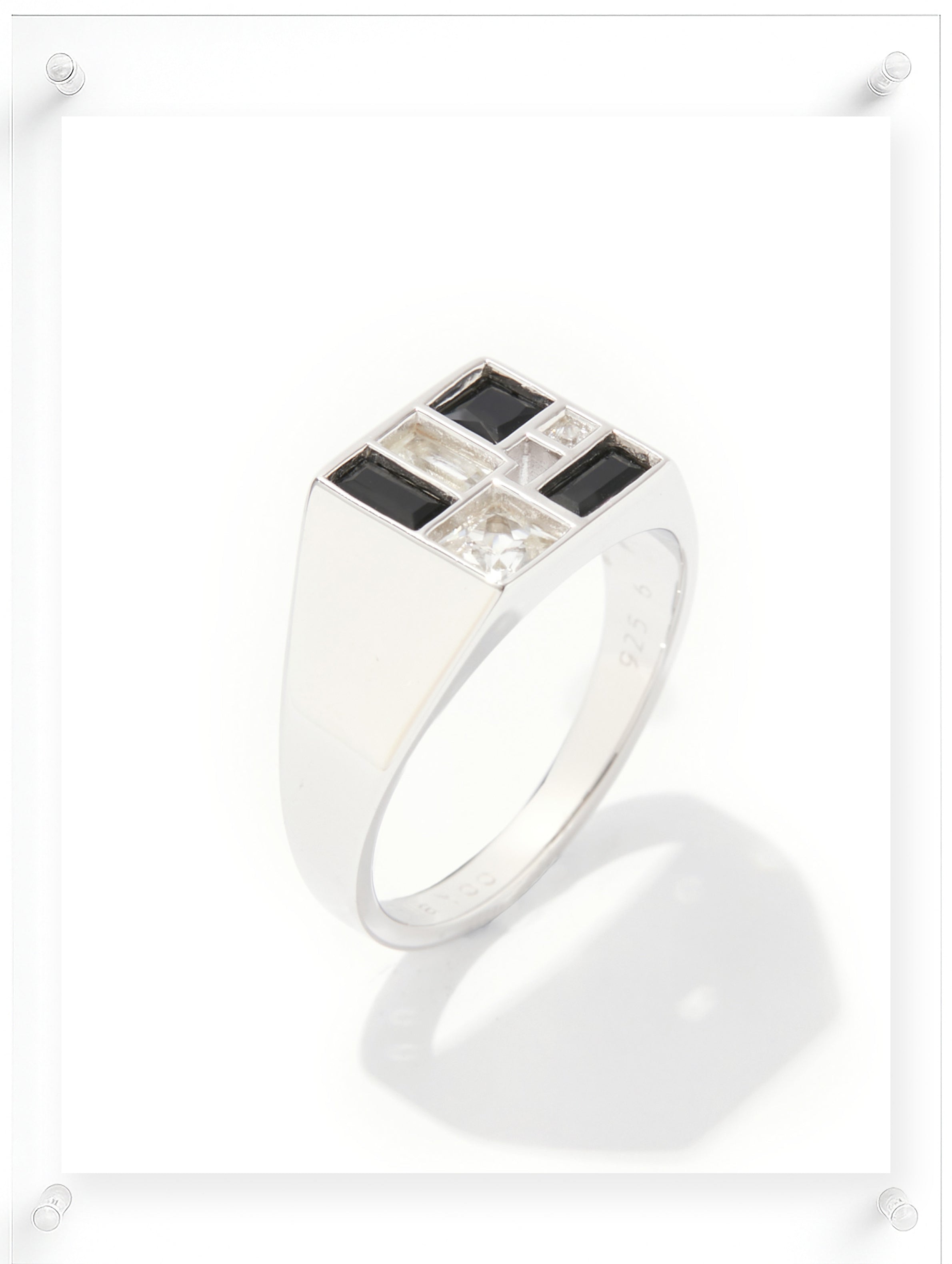 Men's Poetic Mind Black Onyx Ring - 14k White Gold