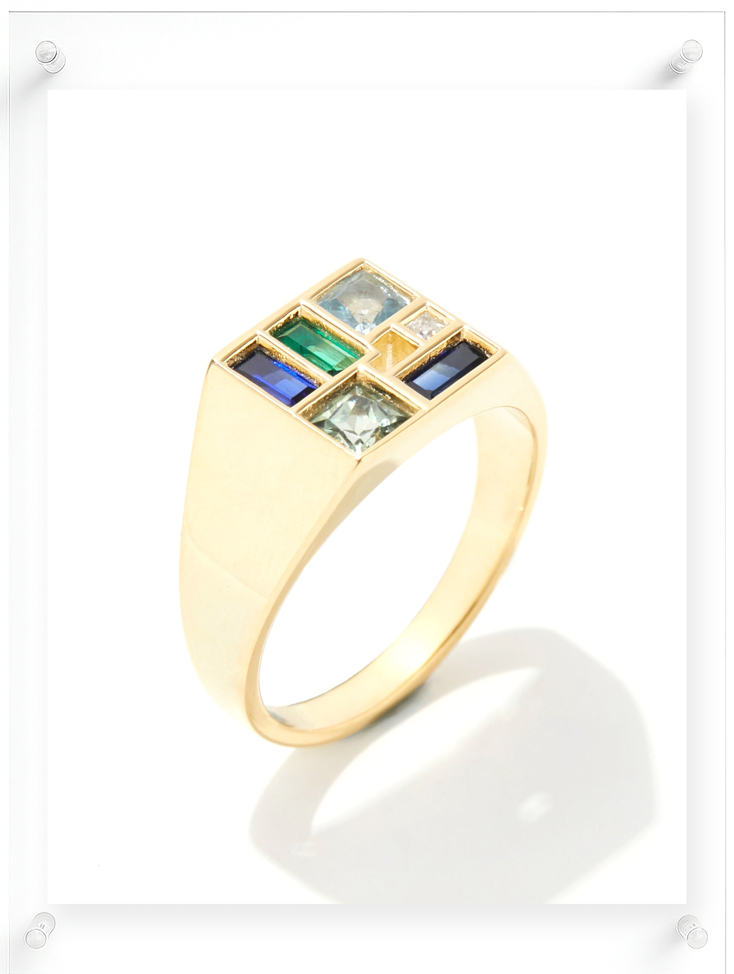 Poetic Mind Blue Sapphire Ring - 14k Plated Gold