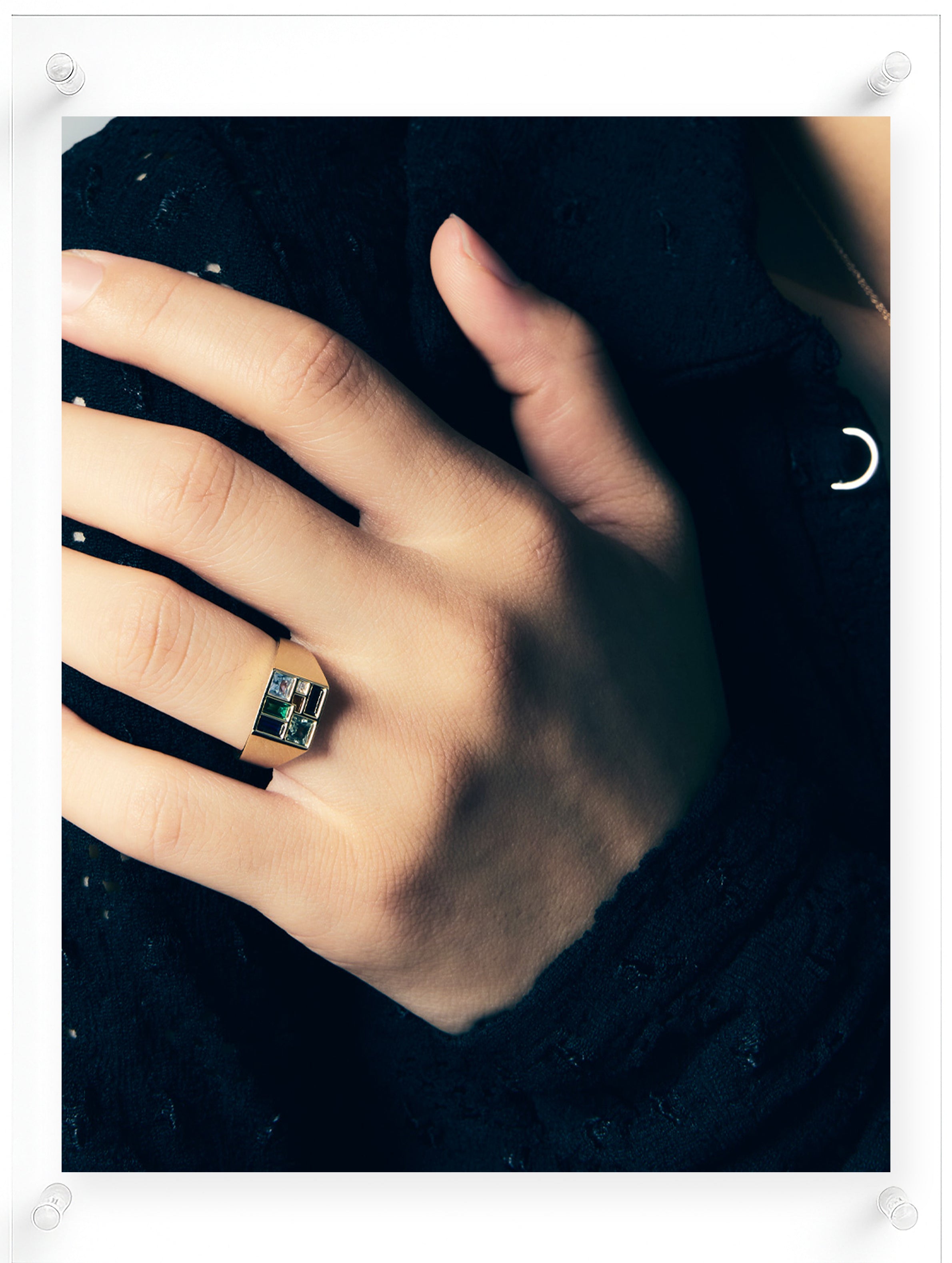 Poetic Mind Blue Sapphire Ring - 14k Plated Gold