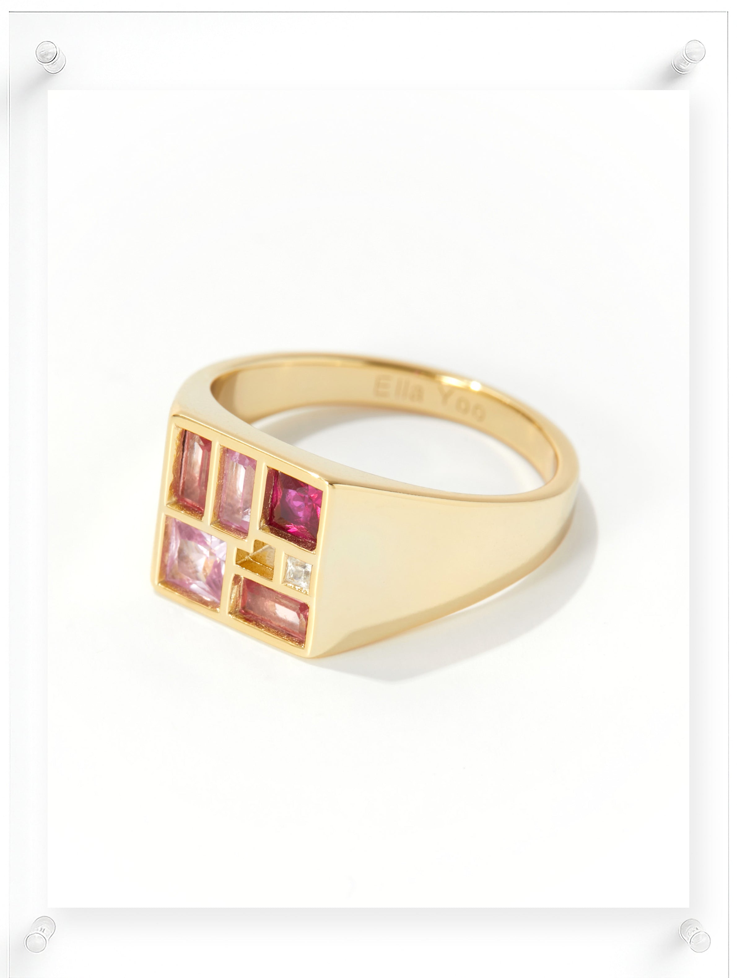 Poetic Mind Ruby Ring - 14k Plated Gold