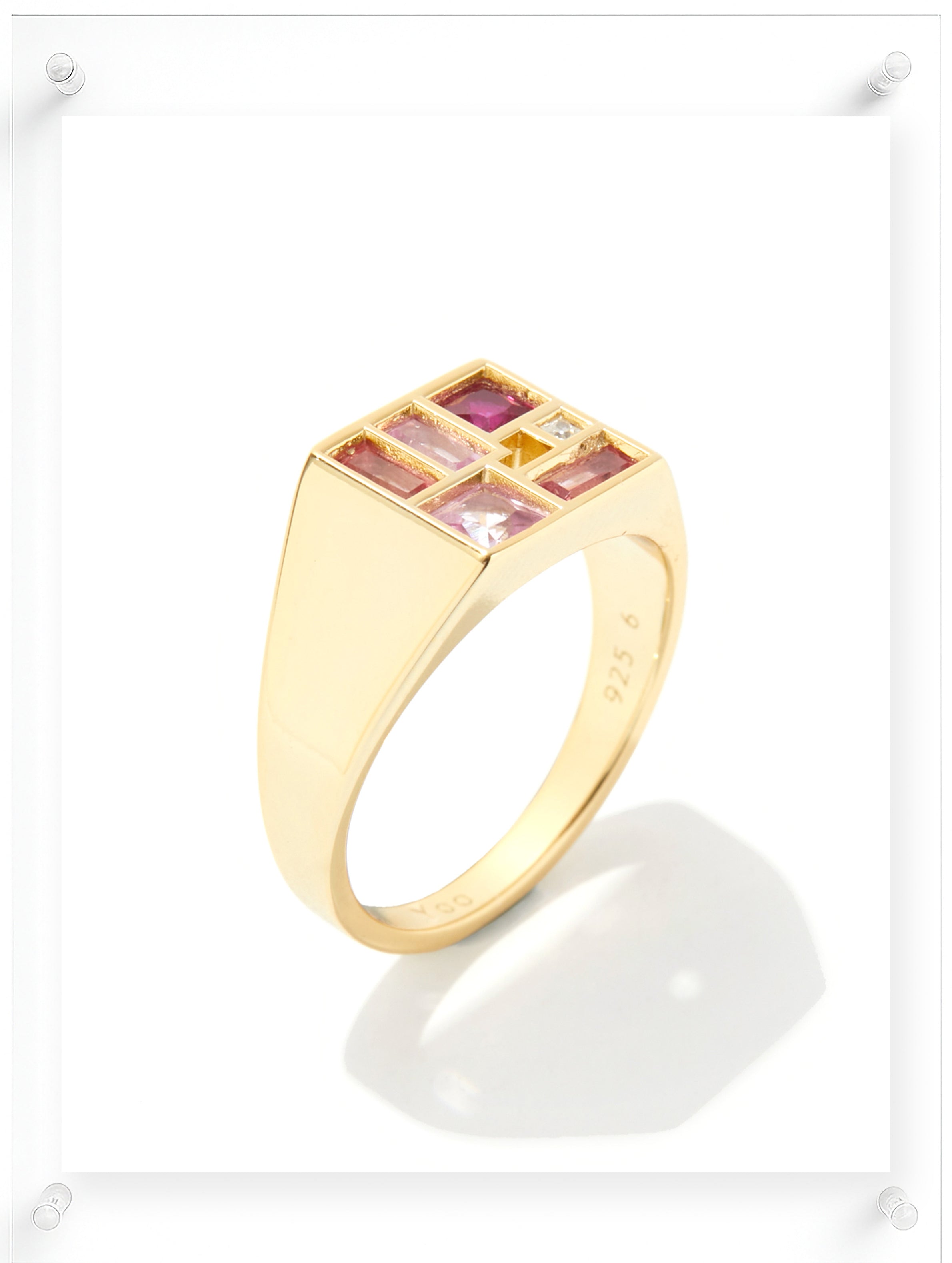 Poetic Mind Ruby Ring - 14k Plated Gold
