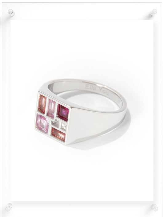 Poetic Mind Ruby Ring - 14k White Gold