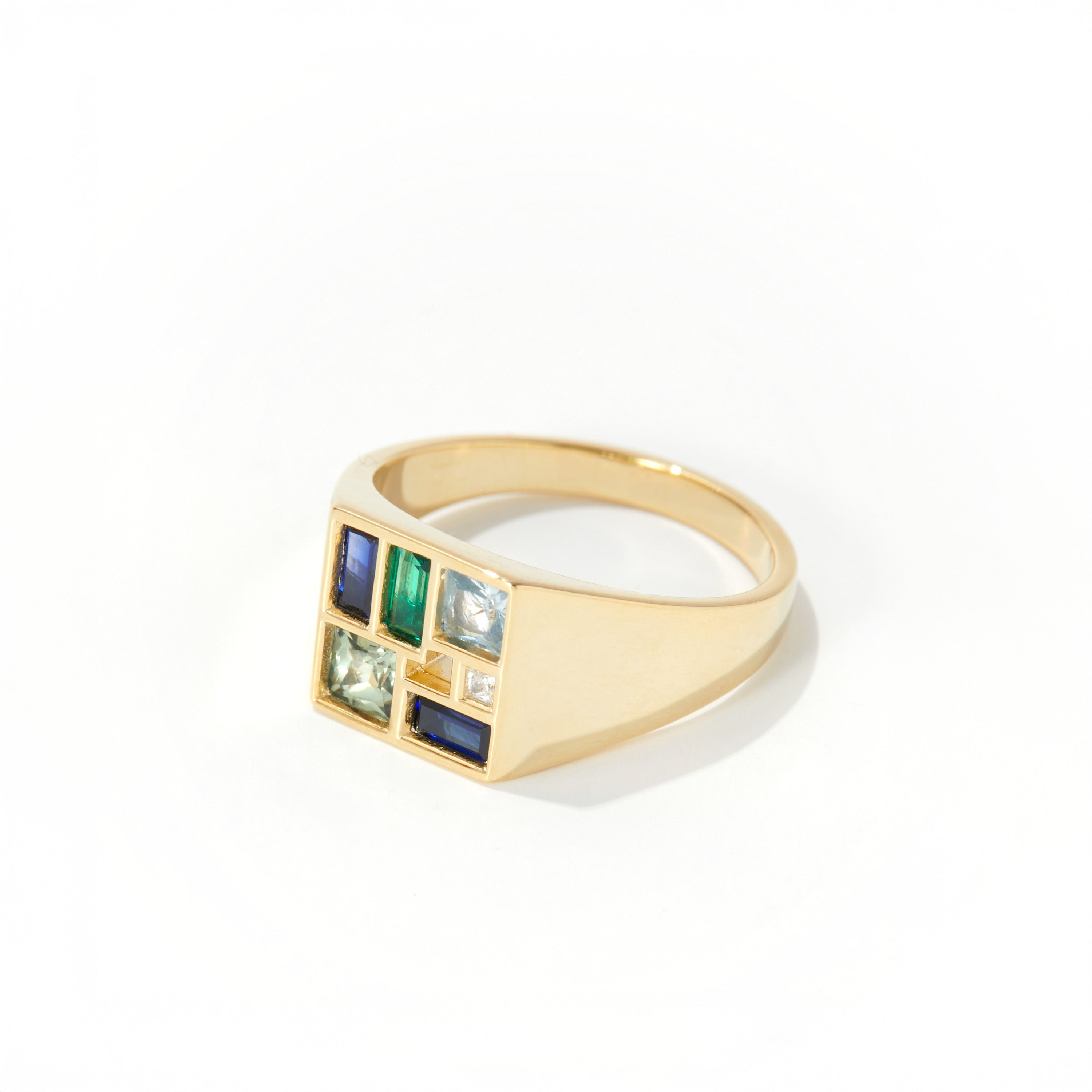 Poetic Mind Blue Sapphire Ring - 14k Plated Gold