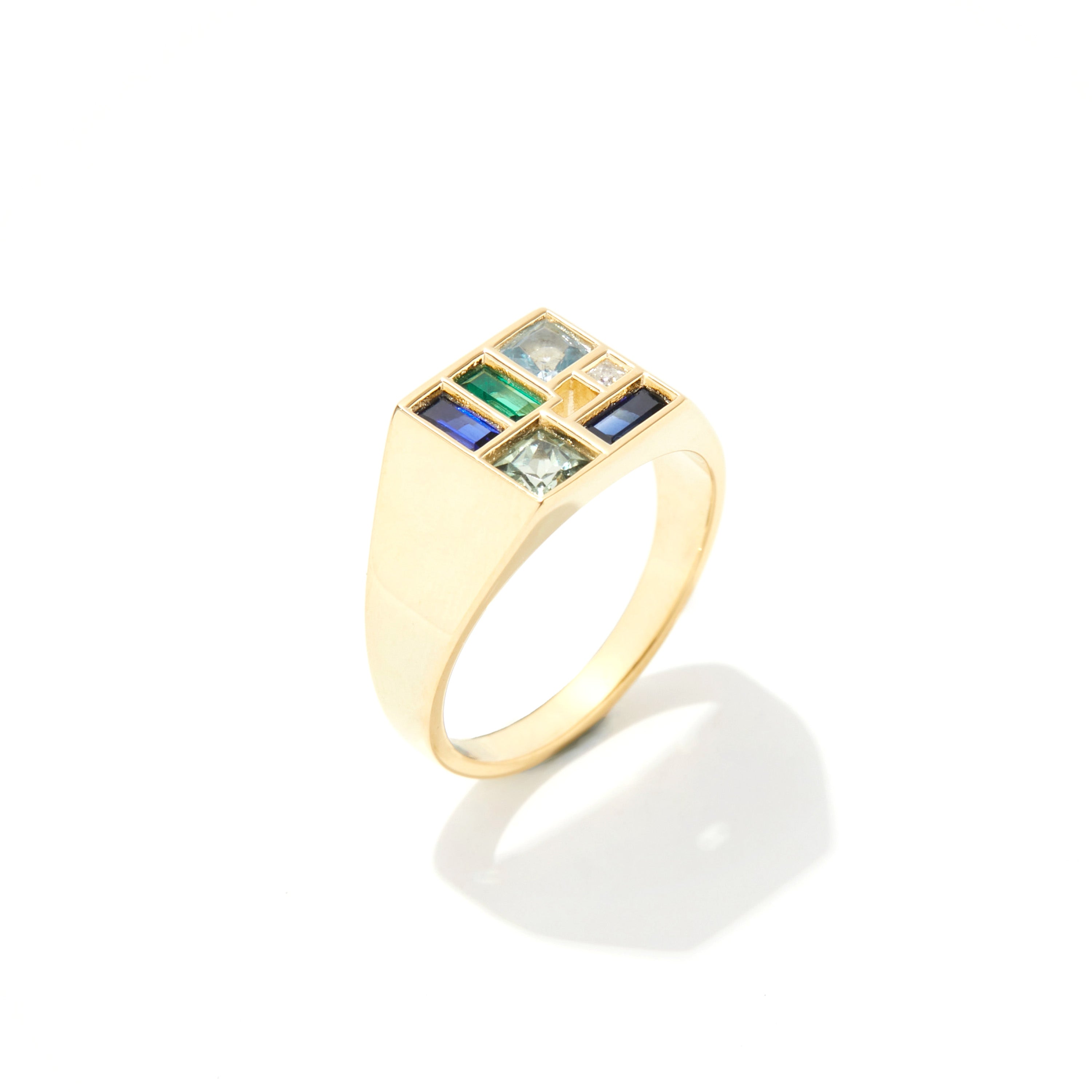 Poetic Mind Blue Sapphire Ring - 14k Plated Gold