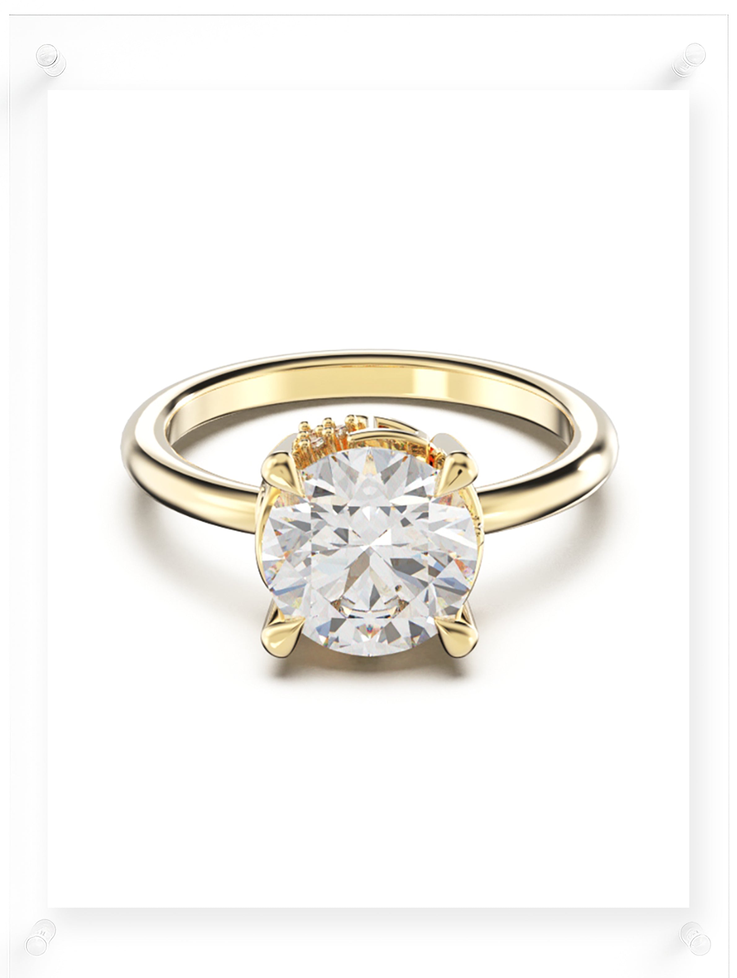 YNB Round Diamond & Moissanite Ring