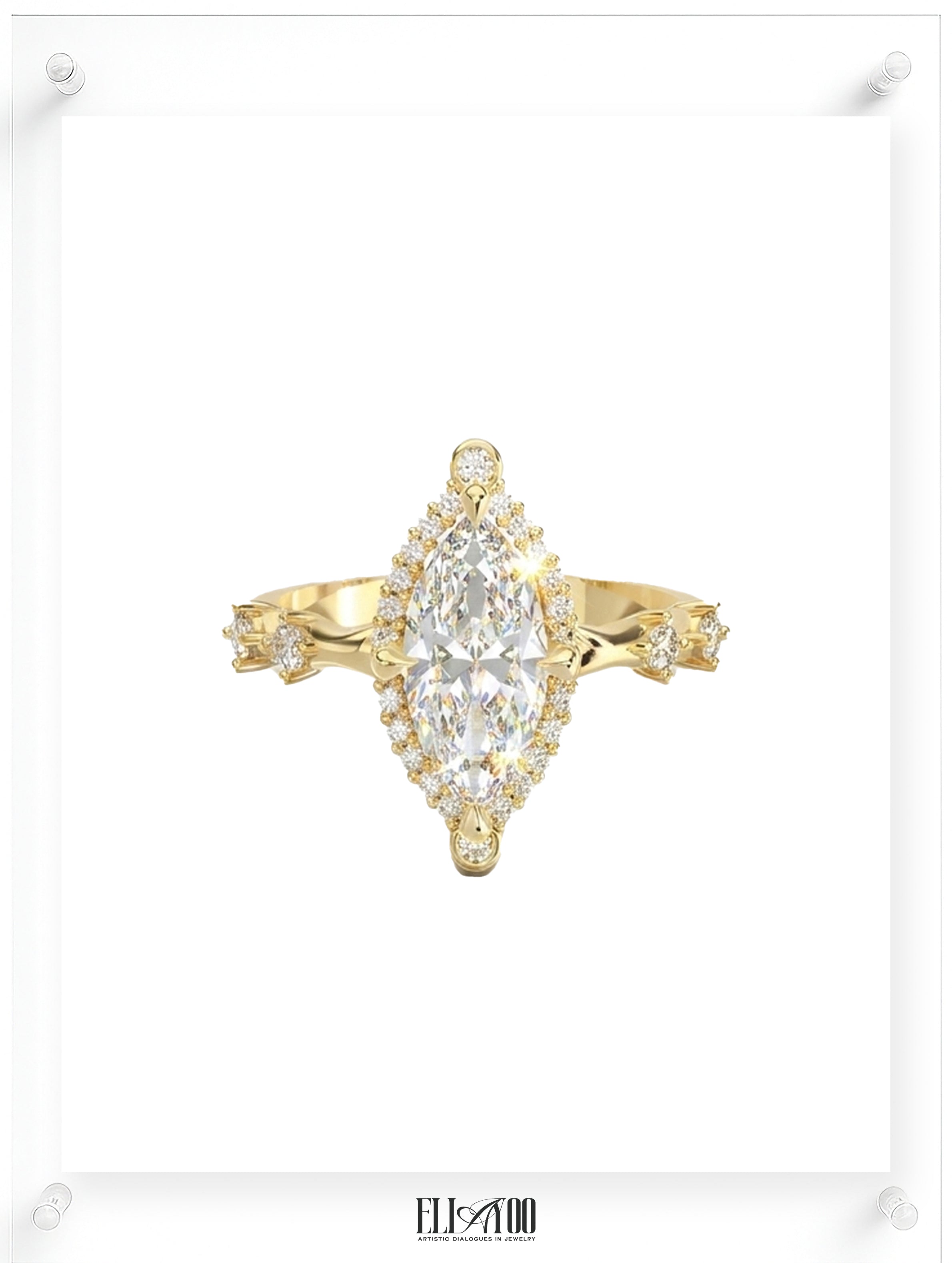 Anel de diamante e moissanita Just Us