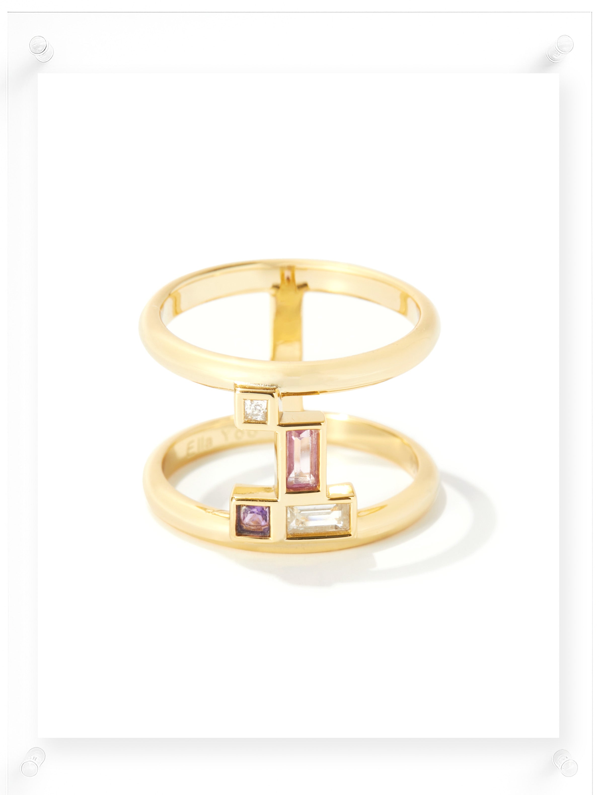 Gentle Mind Pink Sapphire Ring - 14k Plated Gold
