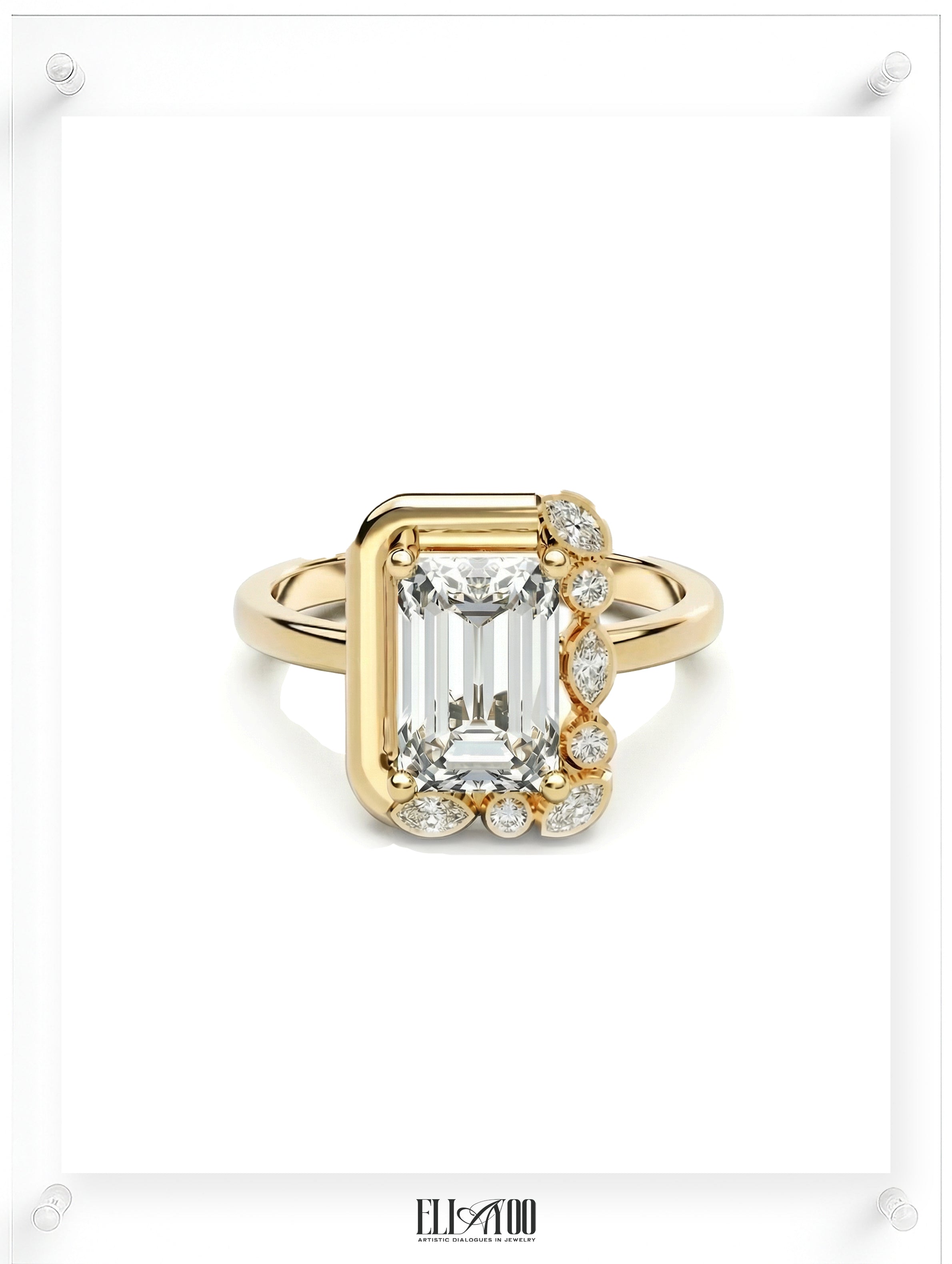 Just Us Emerald Cut Diamond Ring