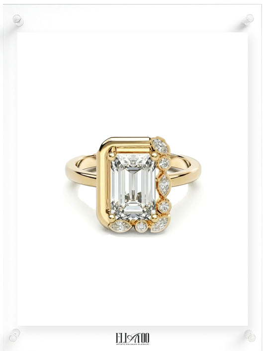 Just Us Emerald Cut Diamond Ring