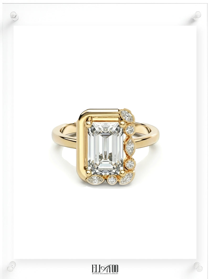 Just Us Emerald Cut Diamond Ring