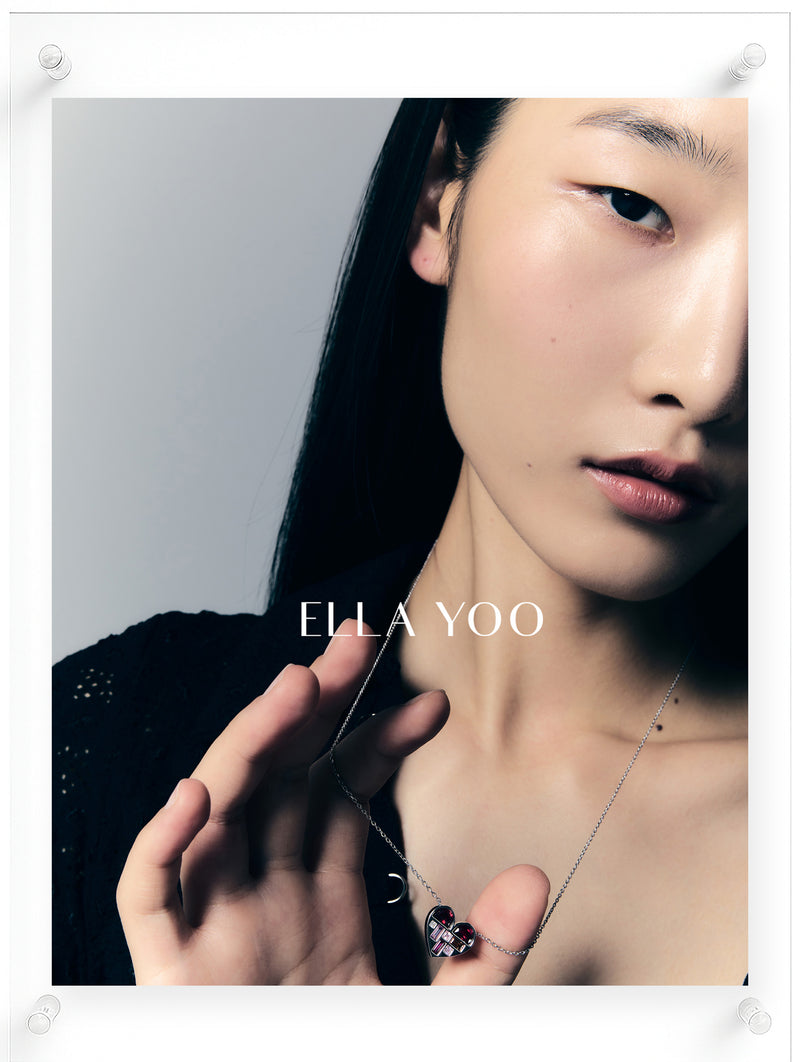 Poetic Heart Ruby Necklace - 18k Plated Gold