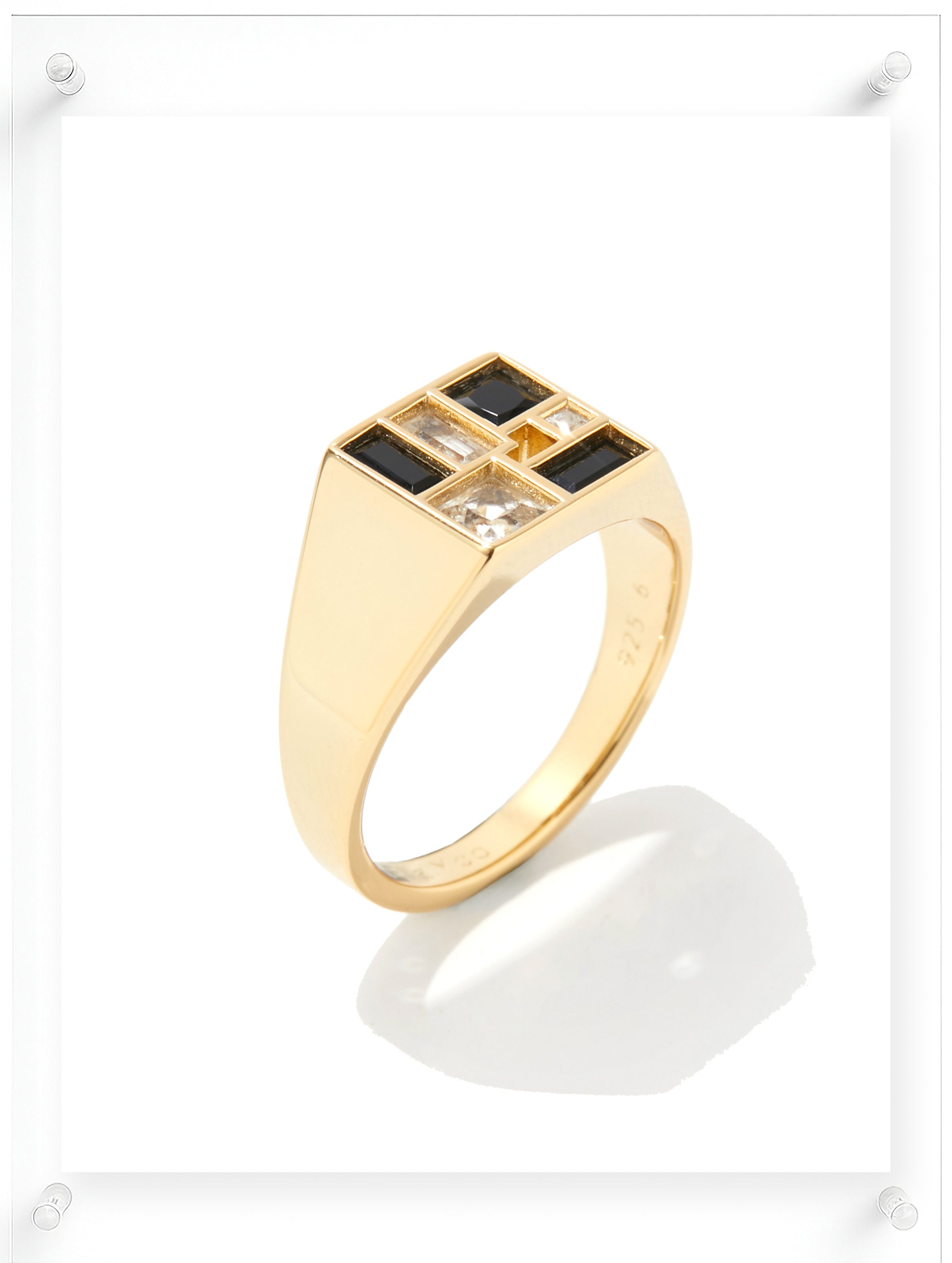 Poetic Mind Black Onyx Ring - 14k Plated Gold