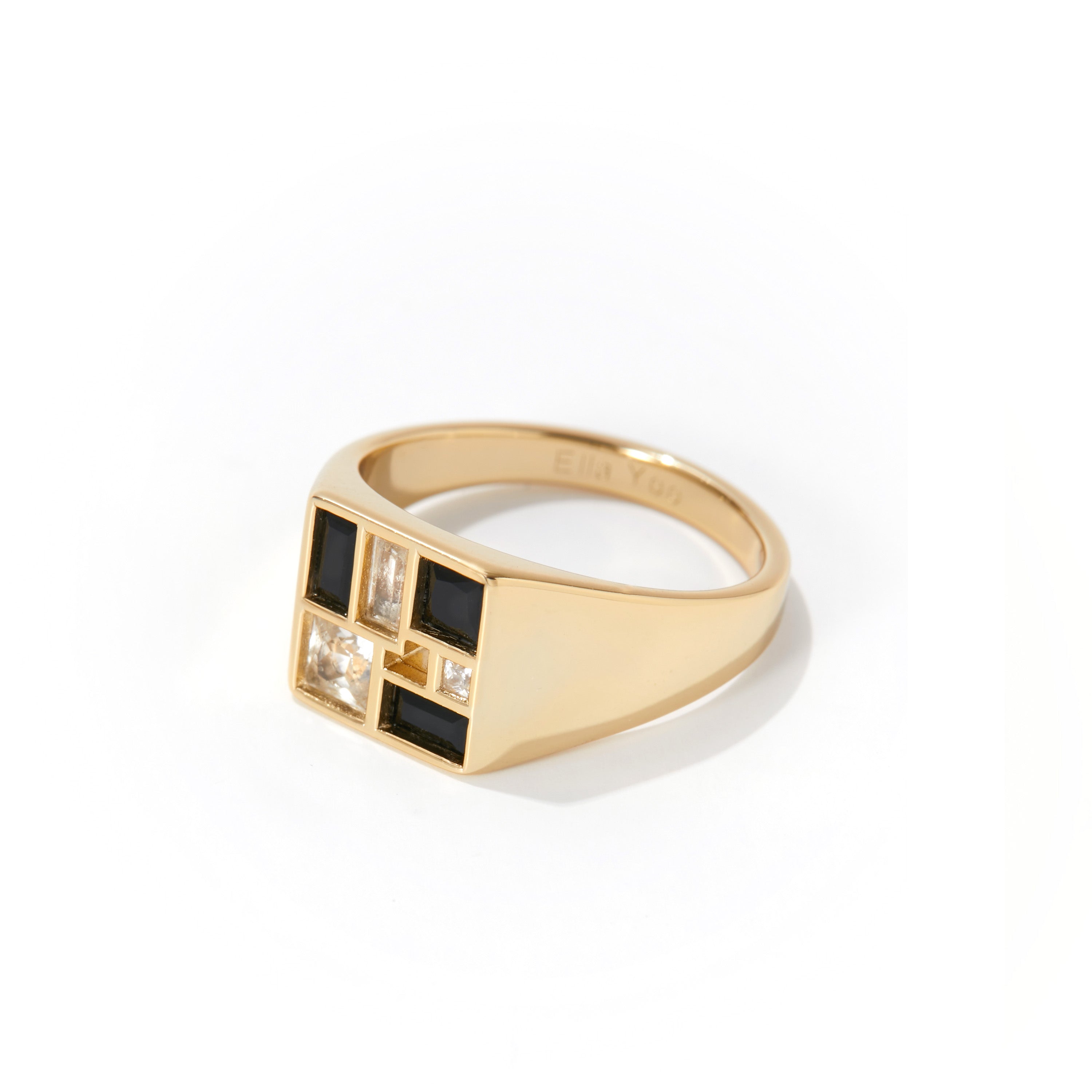 Poetic Mind Black Onyx Ring - 14k Plated Gold