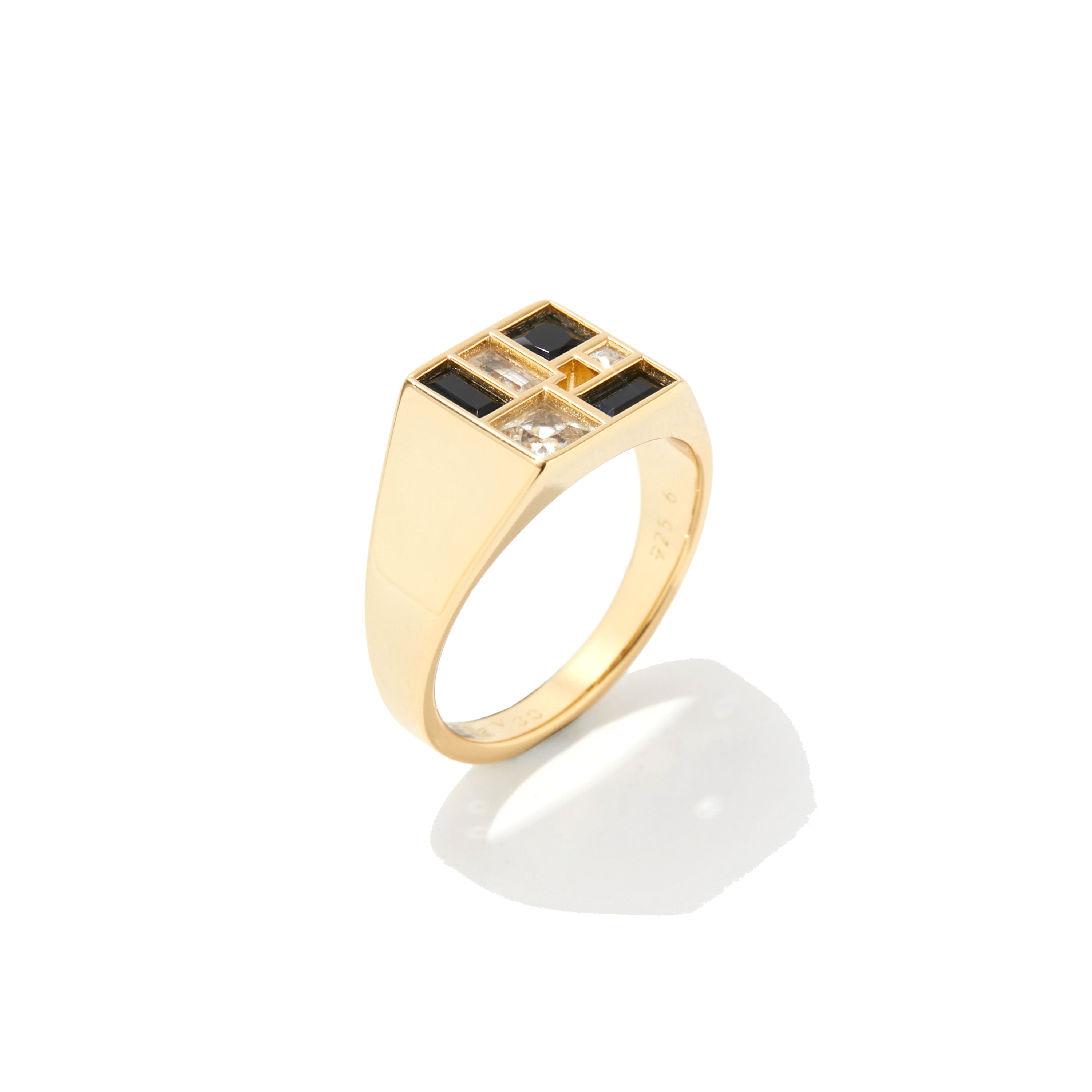 Poetic Mind Black Onyx Ring - 14k Plated Gold