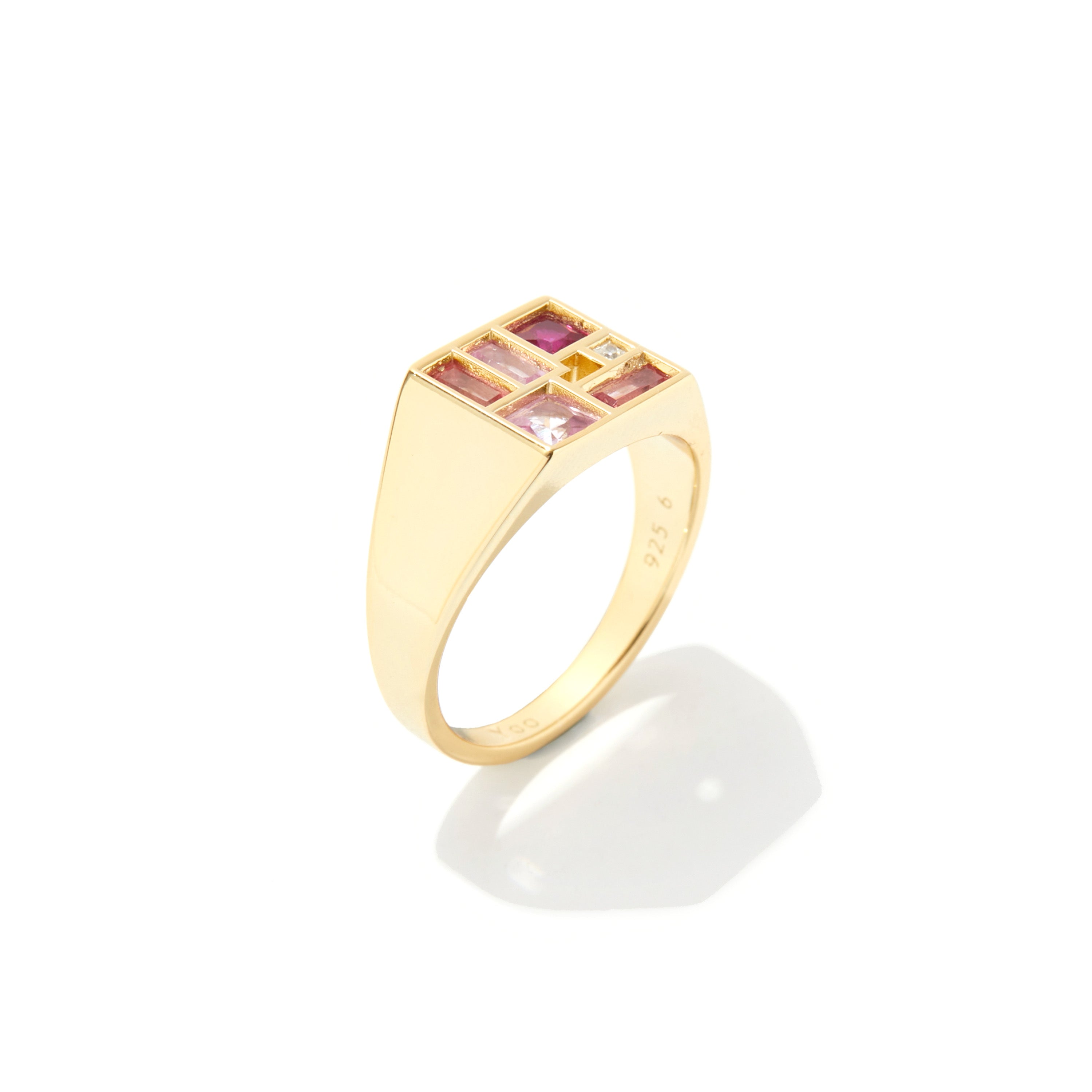 Poetic Mind Ruby Ring - 14k Plated Gold