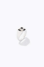 Poetic Mind Black Onyx Ring - 14k Platinum