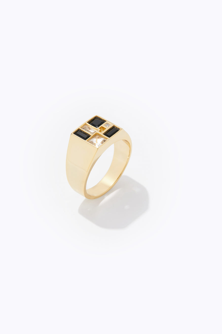 Men's Poetic Mind Black Onyx Ring - 14k Yellow Gold